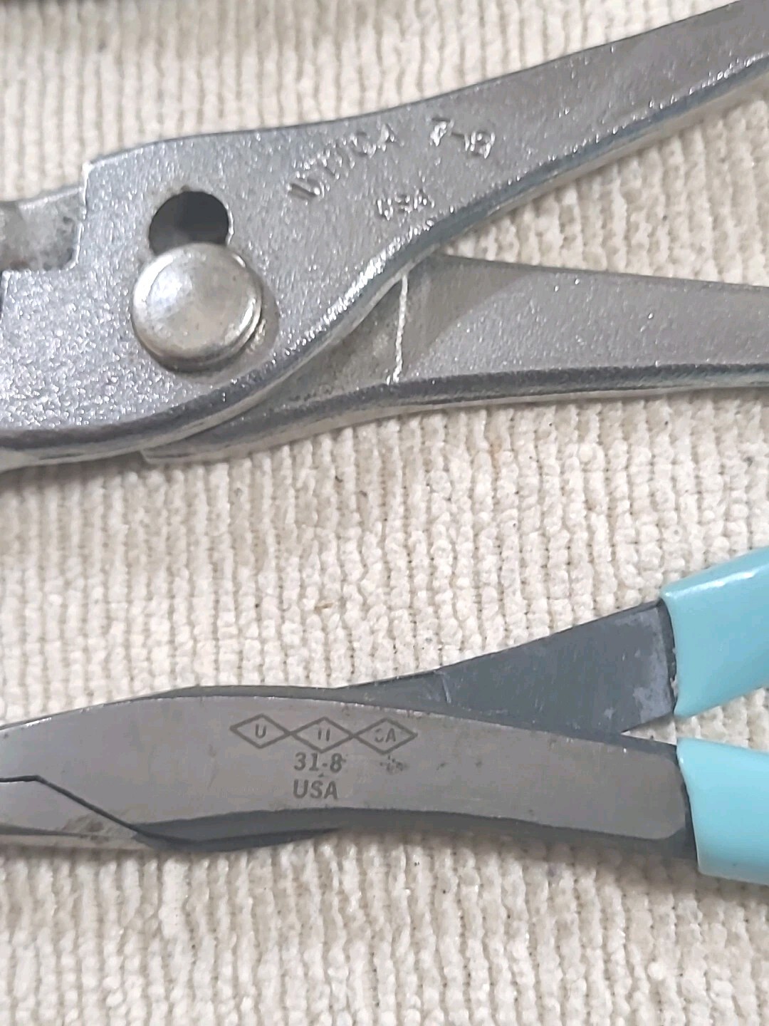 Vintage Lot Of 5 Utica Tools Pliers, Needle Nose 31-8 Triple Diamond Logo Etc.