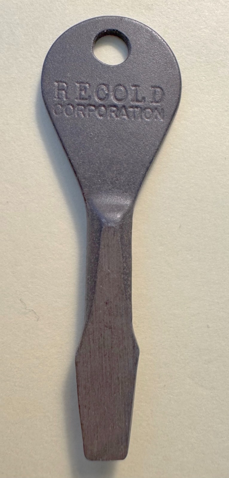 Vintage PROTO MFD U.S.A. Promo Keychain Flat Head Screwdriver for RECOLD CORP.
