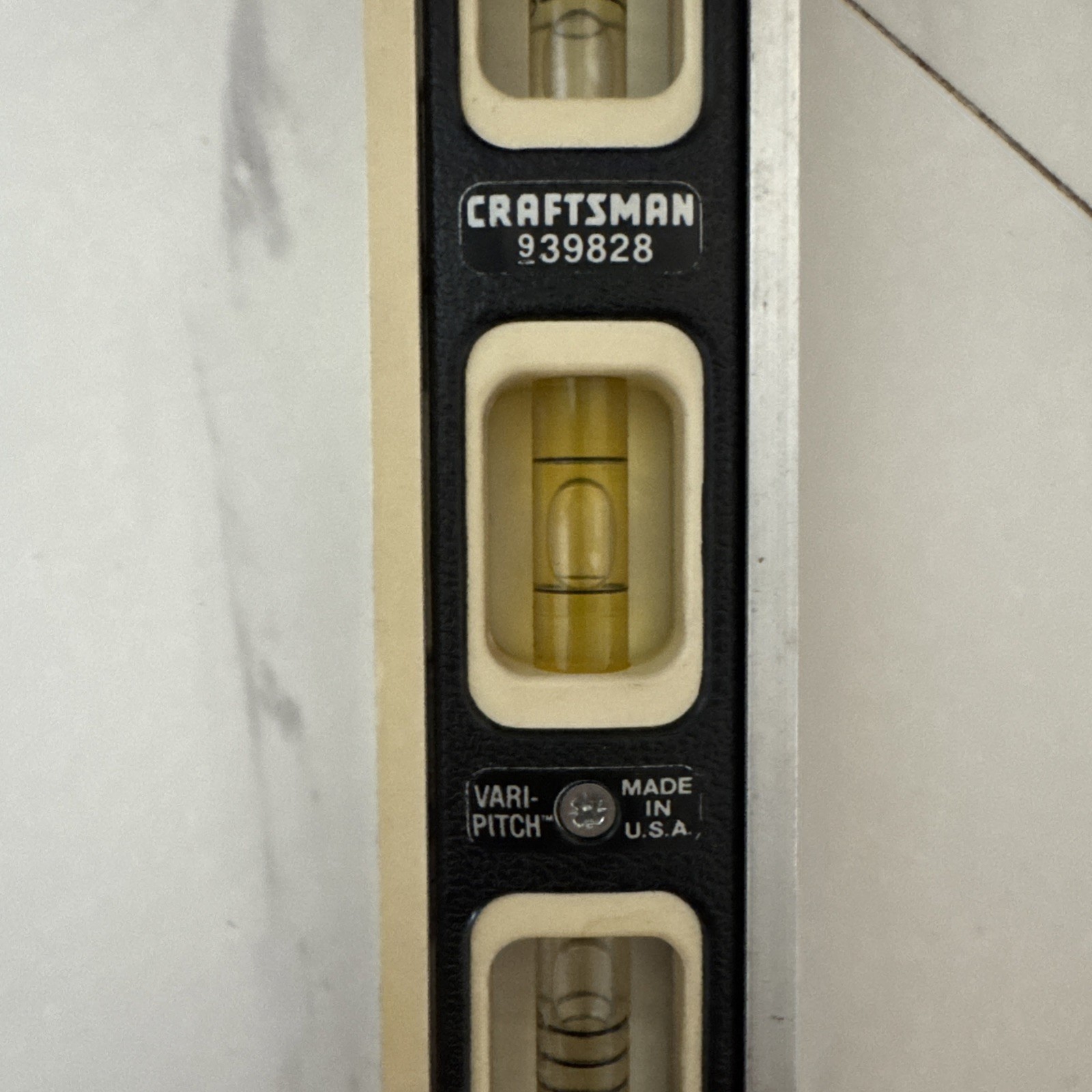 VINTAGE CRAFTSMAN TOOLS 9” VARI-PITCH MAGNETIC TORPEDO LEVEL, 39828, USA