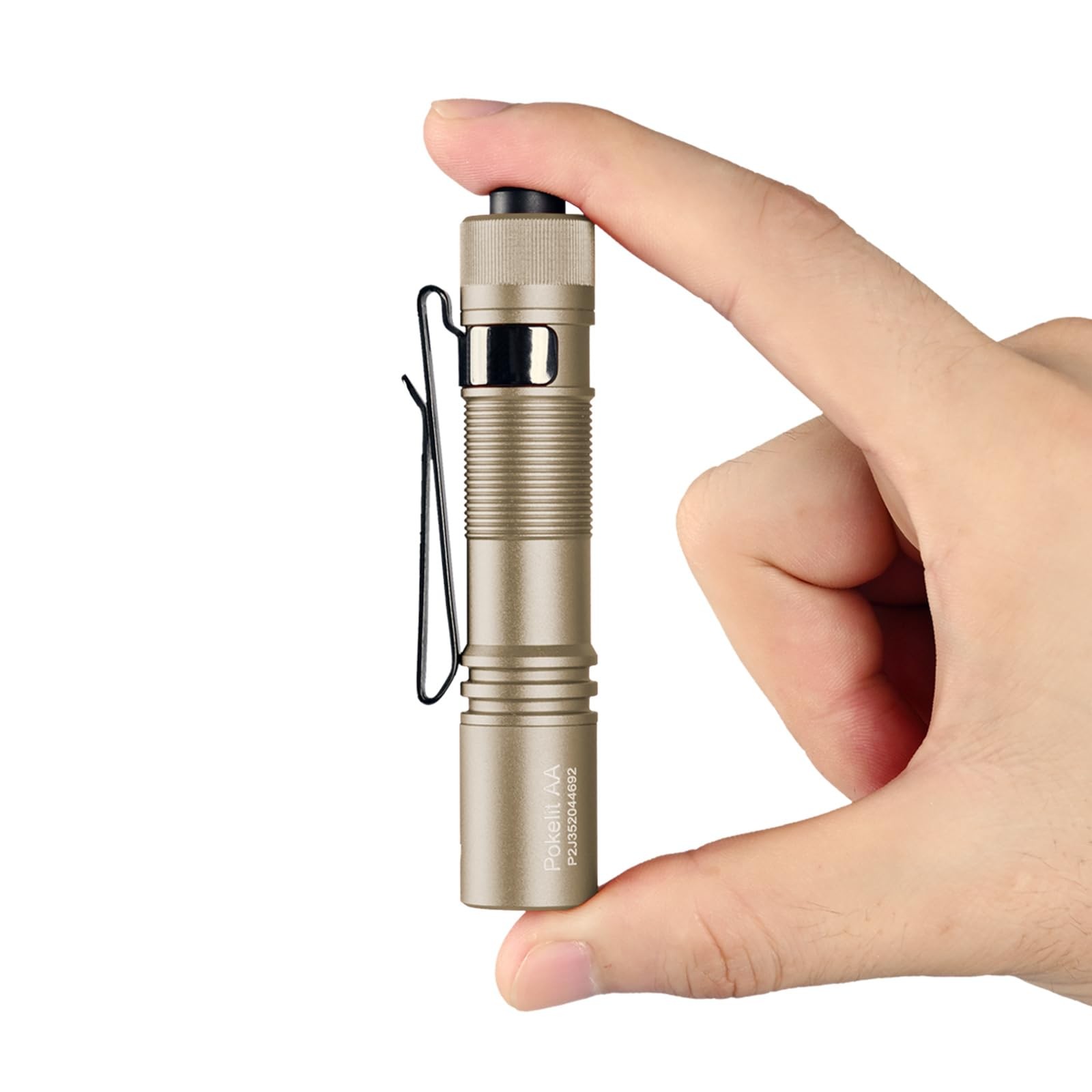 ACEBEAM Pokelit AA Mini Flashlight with Clip, 1000 High Lumens Mini, Desert
