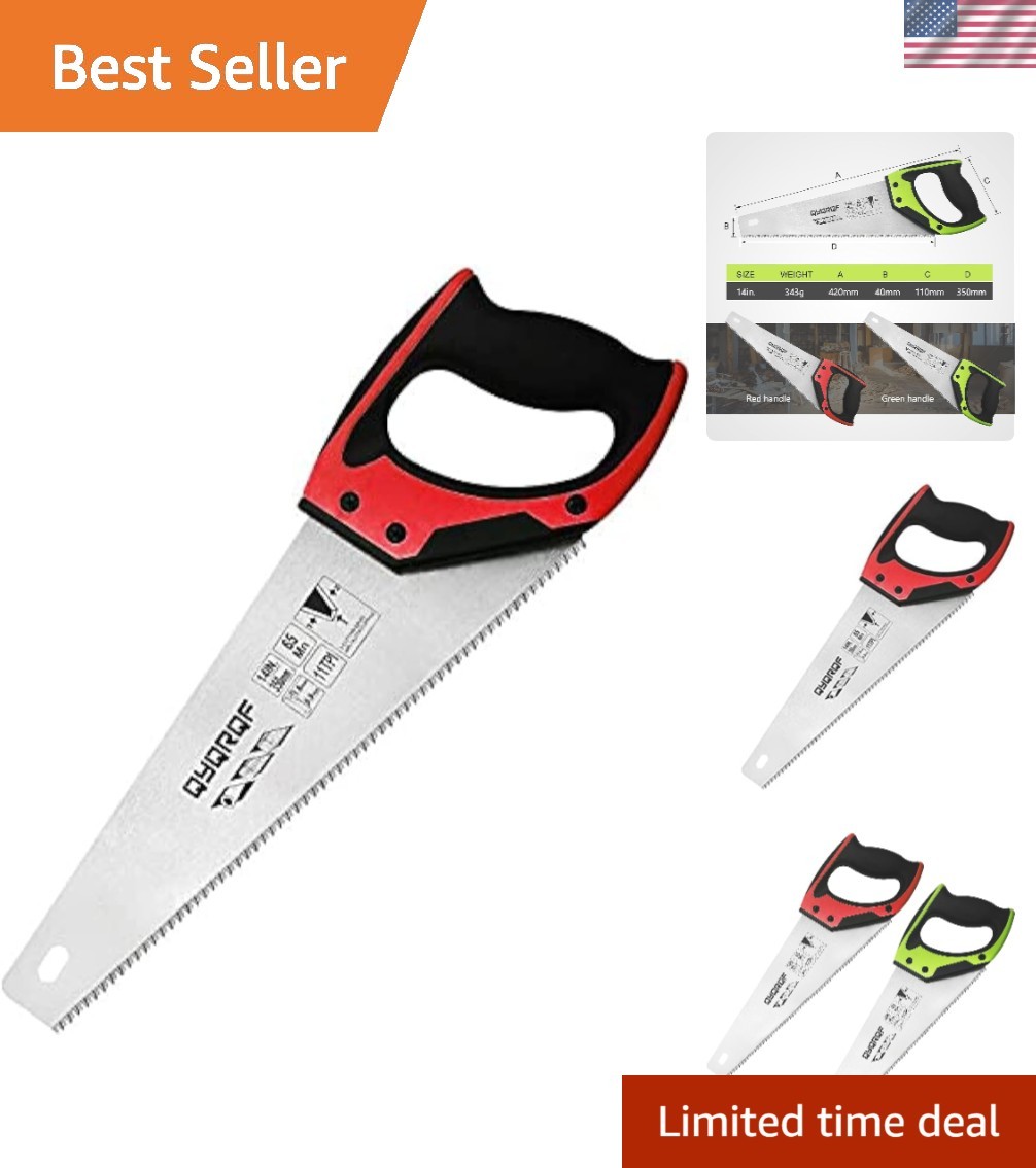 14 in. Hardpoint Hand Saw – Ergonomic Design for Efficient Home & Garden Cutting