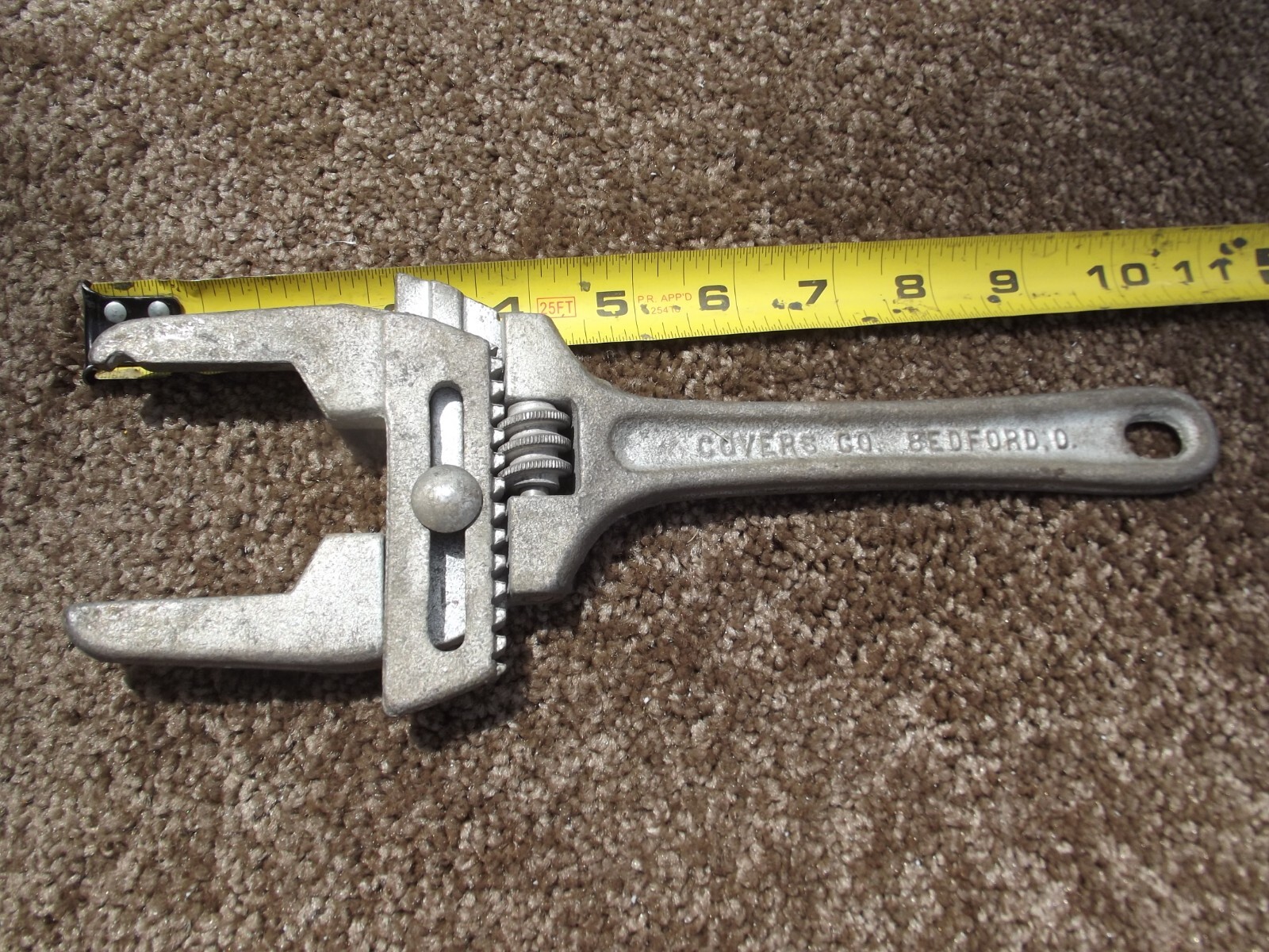 Vintage Covers Co. Ace Slip Lock Adjustable 1 inch to 3 inch Plumbers Wrench USA