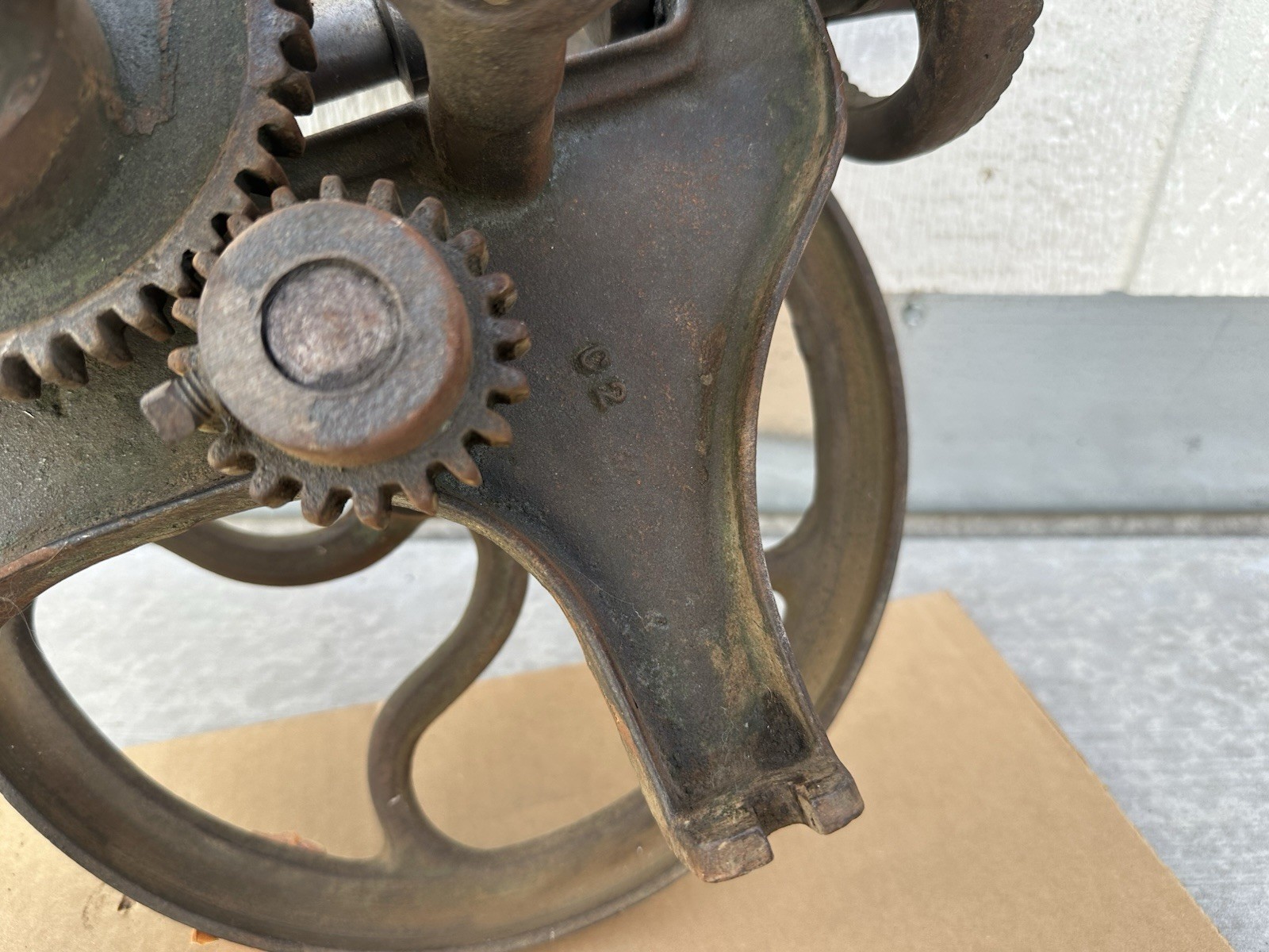 Vintage Champion Blower & Forge Co. Hand-Crank Drill Press Lancaster NOT SEIZED