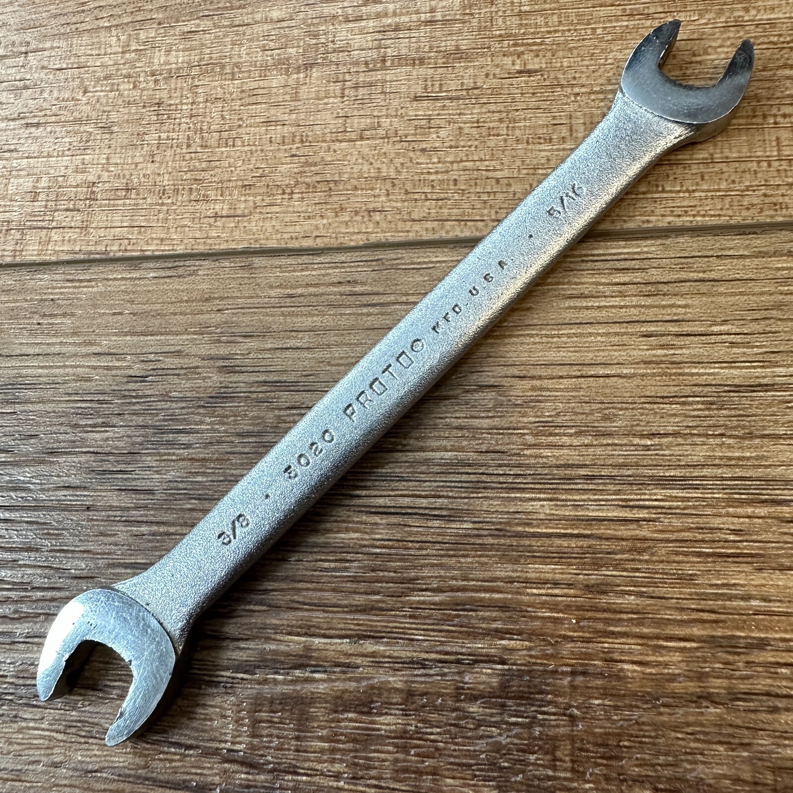 Vintage Proto 3/8” X 5/16” Double Open Wrench 3020 USA