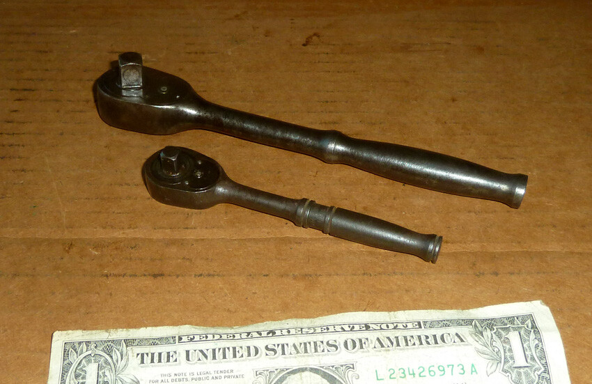 Vintage 2 Snap On Ratchet Drives,3/8″ PF-70-R,1/4″ GM 70S,USA,Old Mechanic Tools