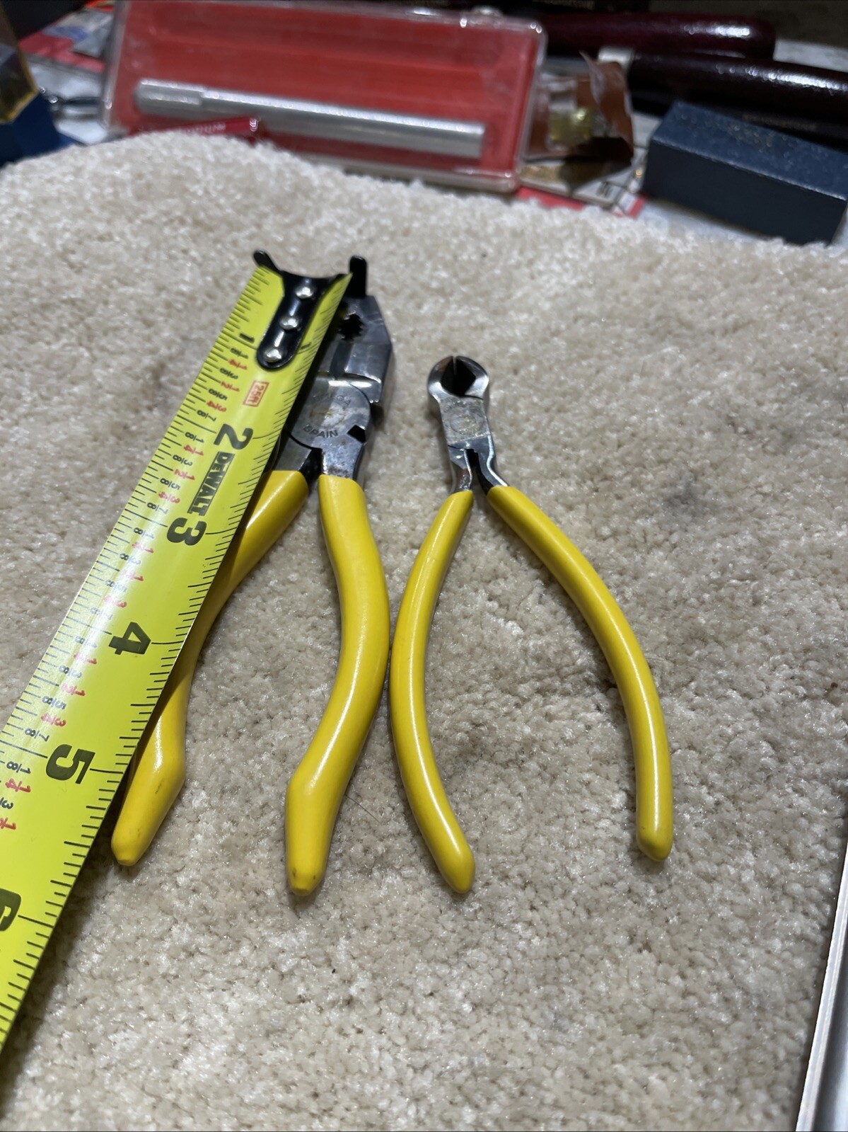 Set Of 2 OMEGA 4.5″ PRECISION END CUTTING PLIERS NIPPERS JEWELER EXC COND SPAIN