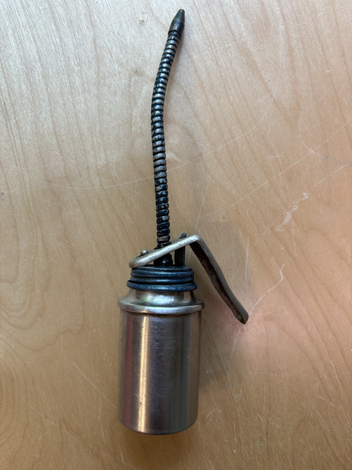 Vintage Brevettato 4 Inch Finger Pump Oil Can Made in Italy