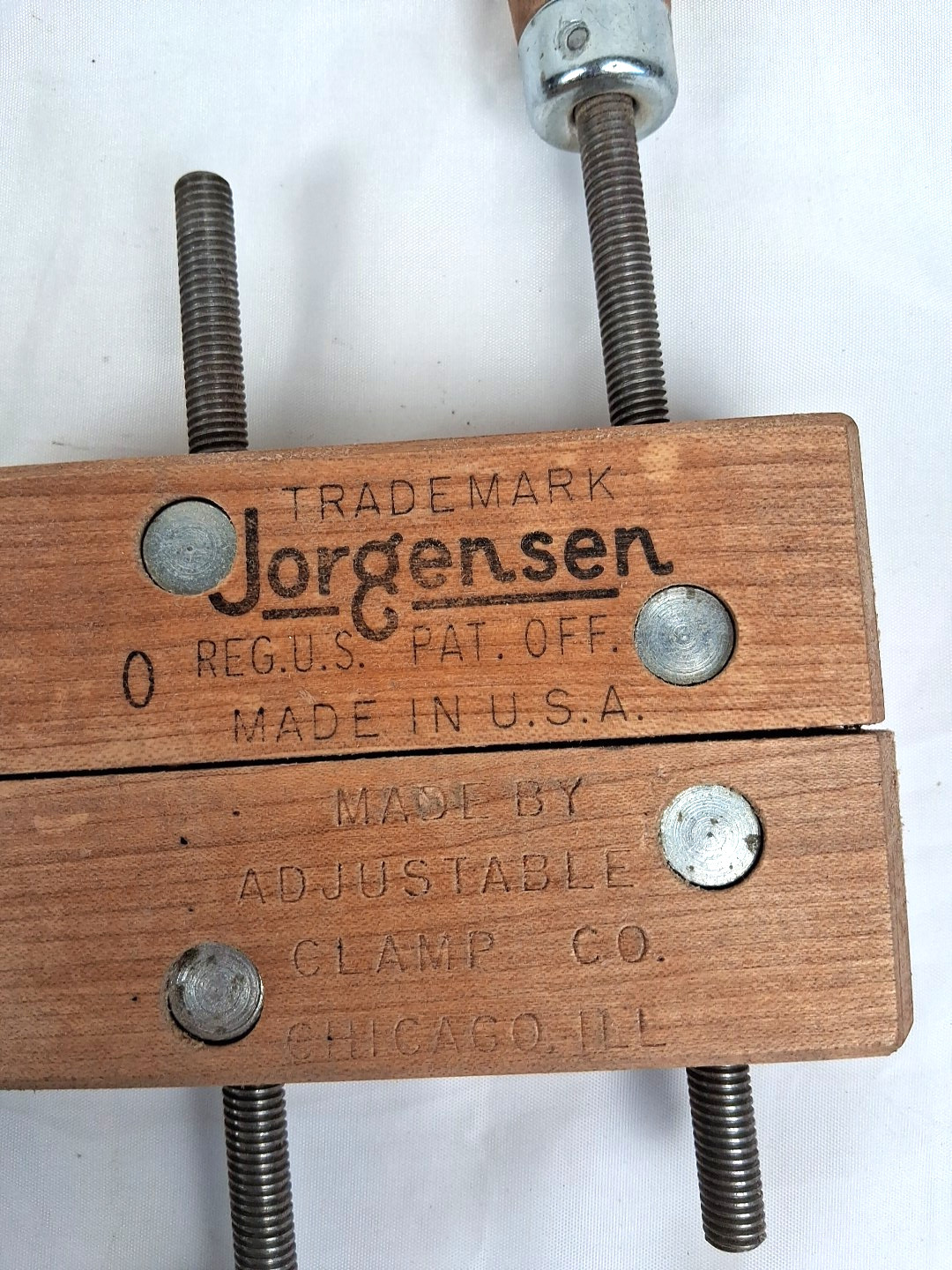 Two Pair 10″ & 8″ Jorgensen Hand Screw Adjustable Wood Shop Clamps Made In China