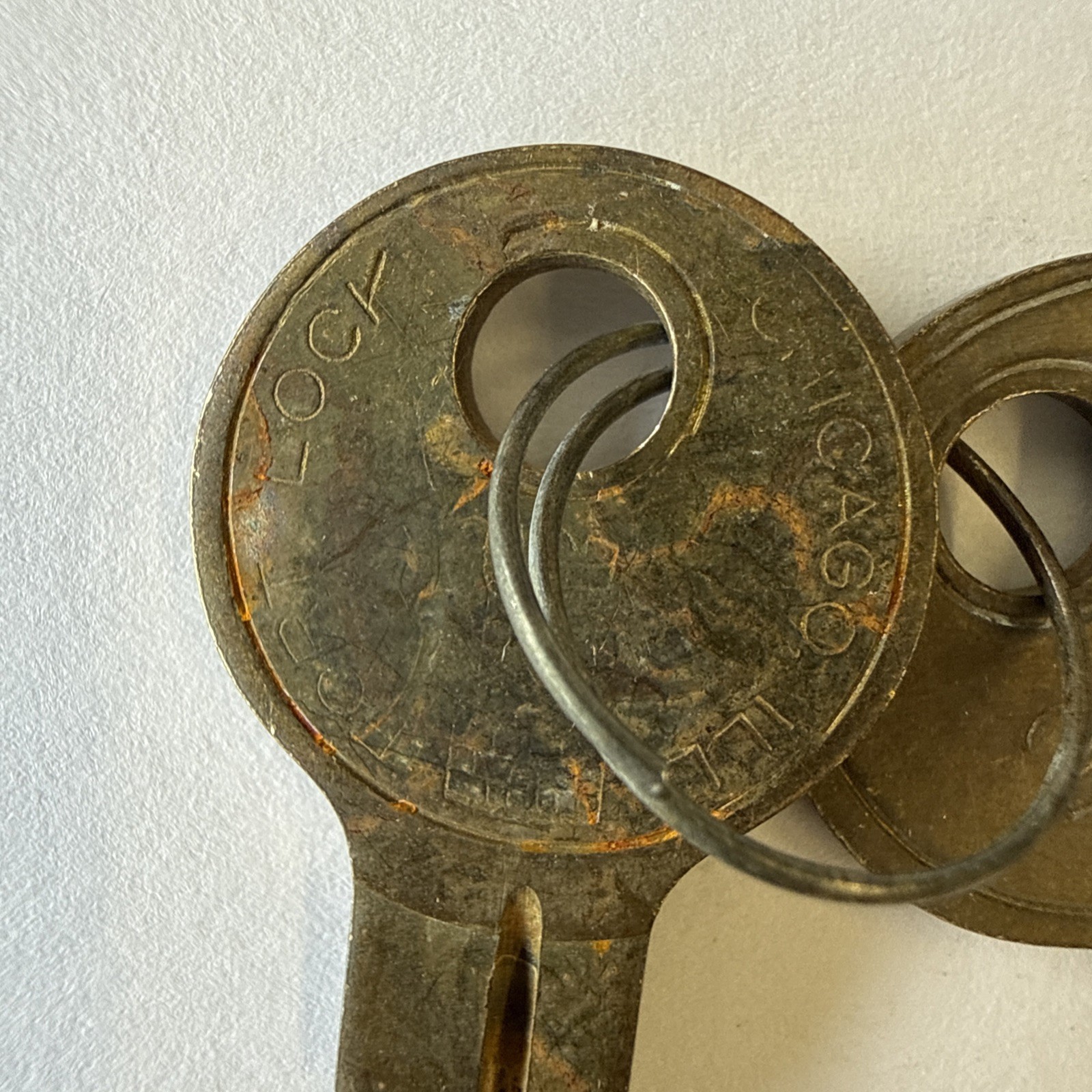 FORT LOCK CO Chicago Illinois 54G 210 Key Brass Vintage Lot of 2