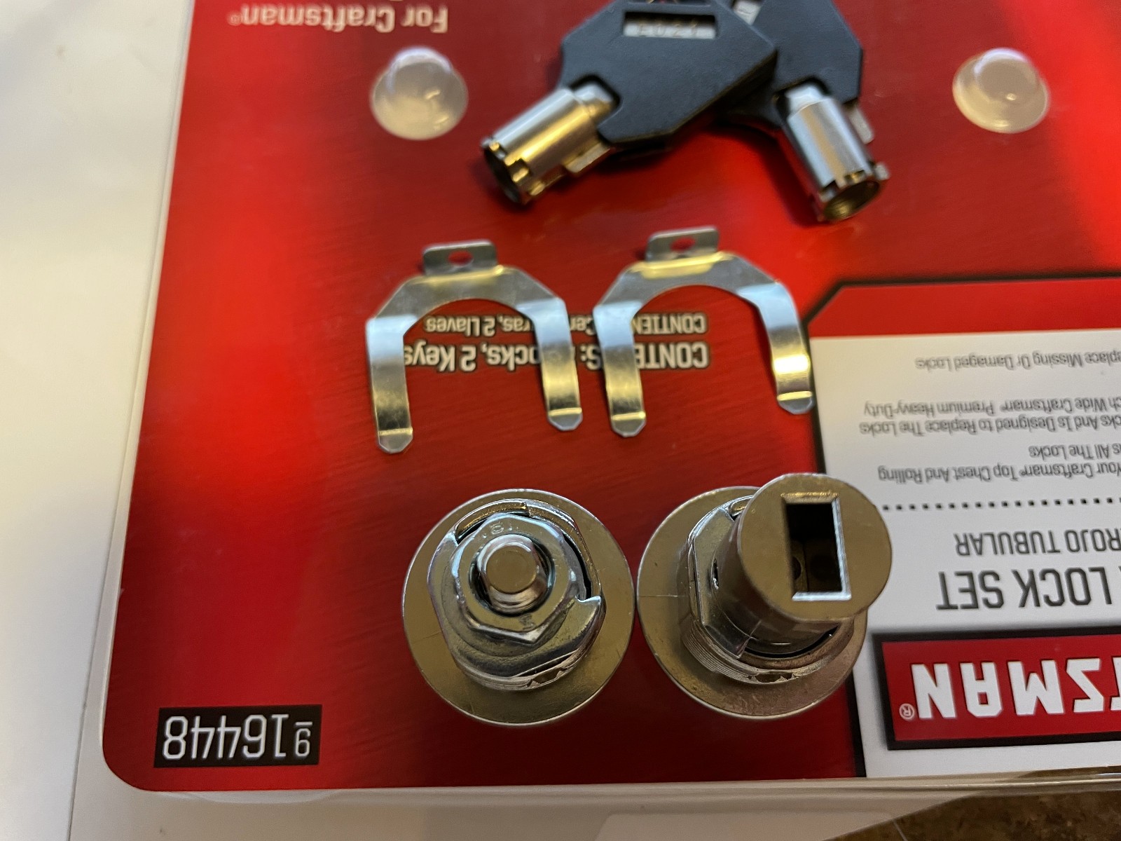 Craftsman Tubular Lock Set 2 Locks & Keys for Premium Heavy Duty 40 or 52″ 16448