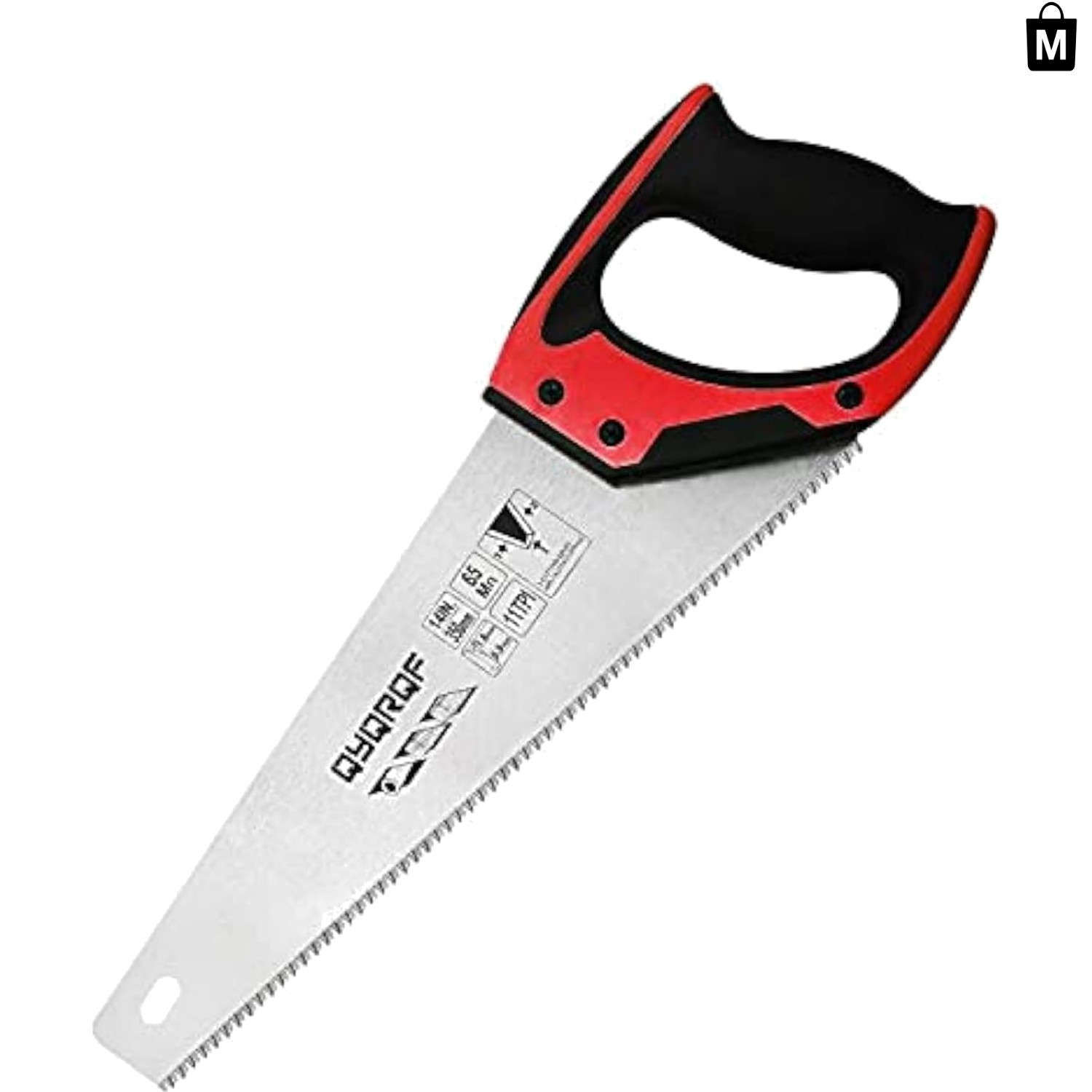14-Inch Pro Hand Saw with 11 TPI Ergonomic Grip for Precise Wood & Plastic Cu…