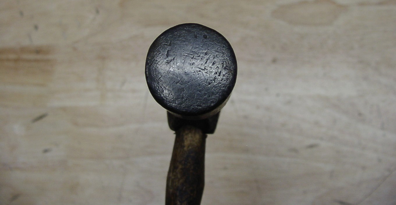 Vintage Unbranded Ball Peen Hammer,1lb.2.5 oz,3-15/16″Head,Blacksmith,VGC,L@@K!