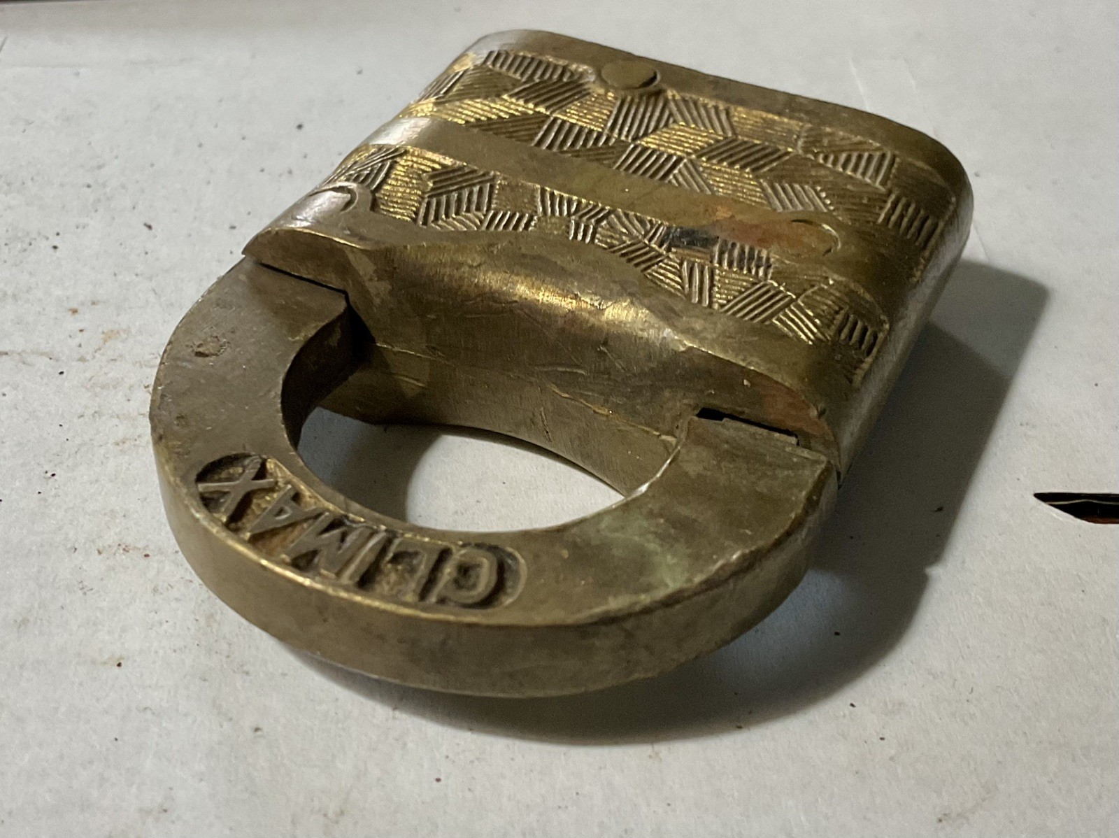 J. H. W. Climax Co Newark Brass Lock with No Key