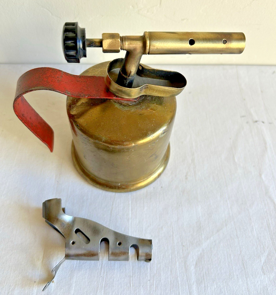 Vtg Turner Brass Works #60 Gasoline 1/2 pint Brass Blowtorch