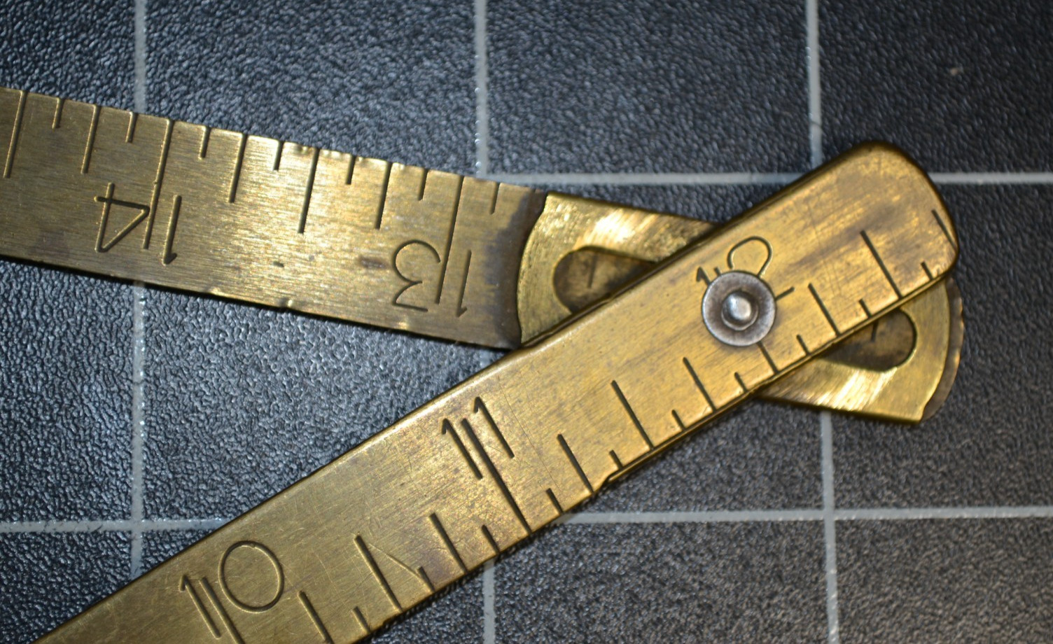 RITE-MARK STAMP CO – MADISON HEIGHTS, MI – #1085 – 24″ BRASS BLACKSMITH RULER