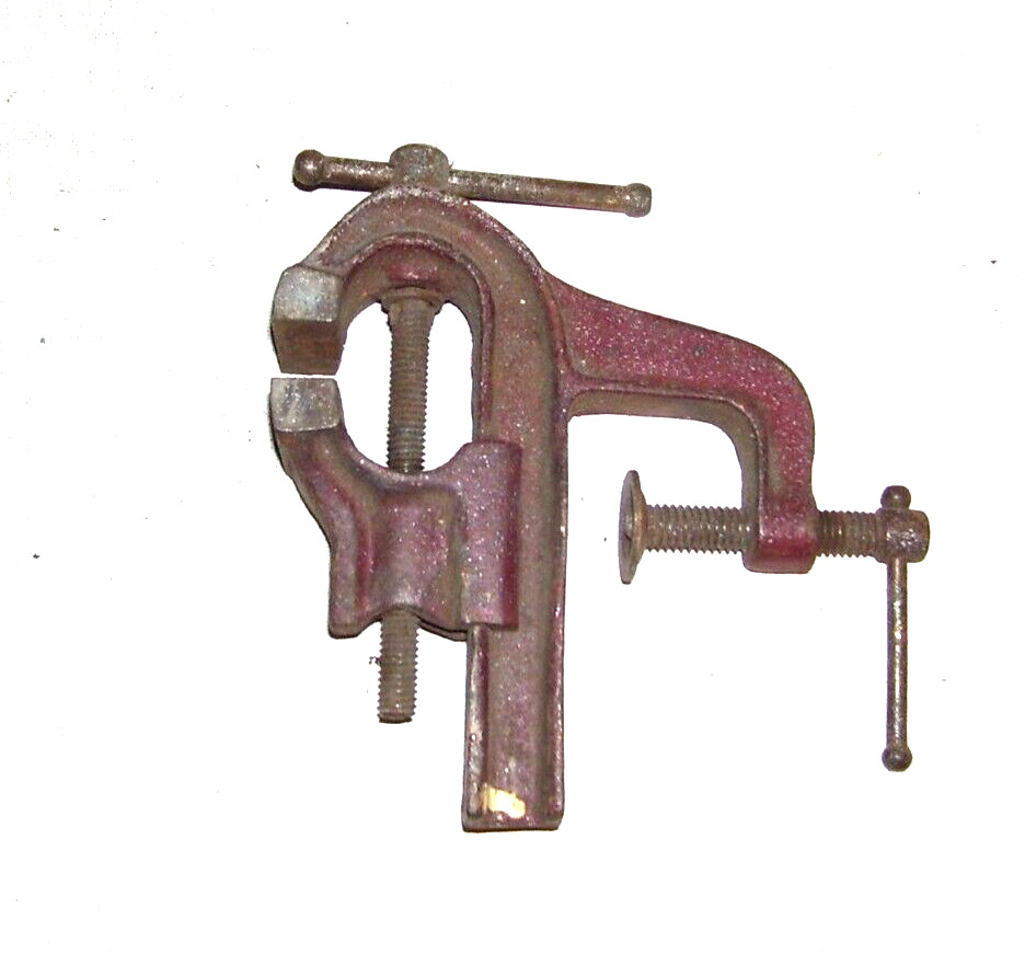 VINTAGE UNMARKED 1 1/2” JAW TABLE MOUNT VISE JEWELER’S MACHINIST VICE