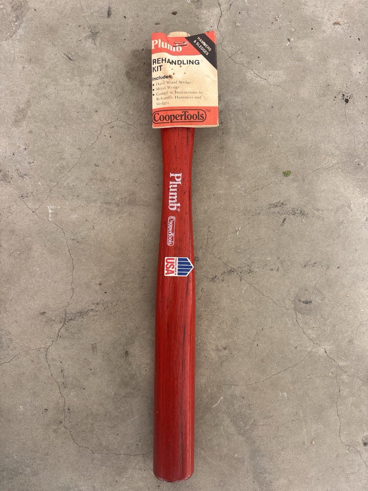 Plumb Hammer Handle Replacement Wood USA CooperTools Rehandle Kit NOS