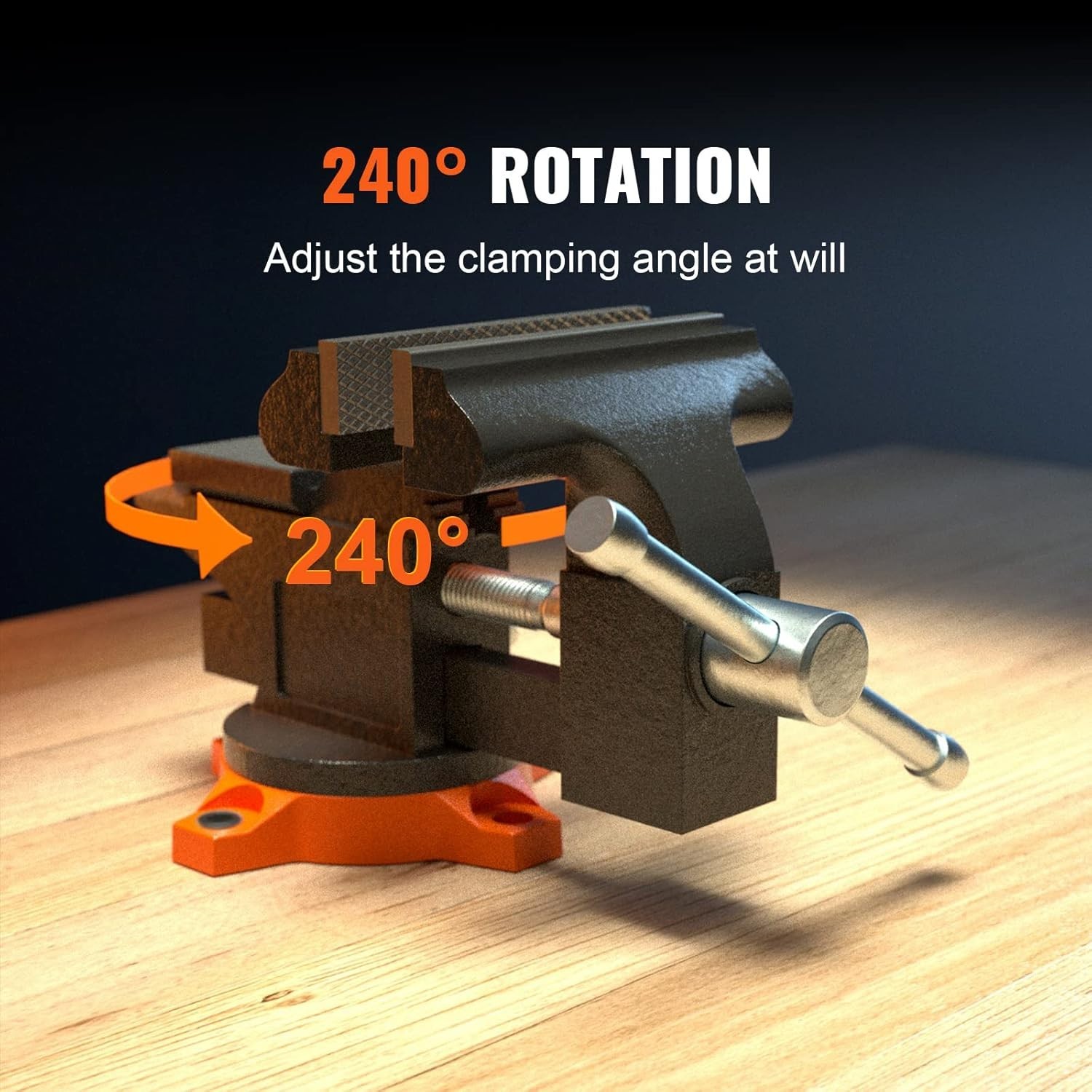 Robust 4.5″ Jaw Width Vise with Anvil – Ideal for Home and Workshop Use