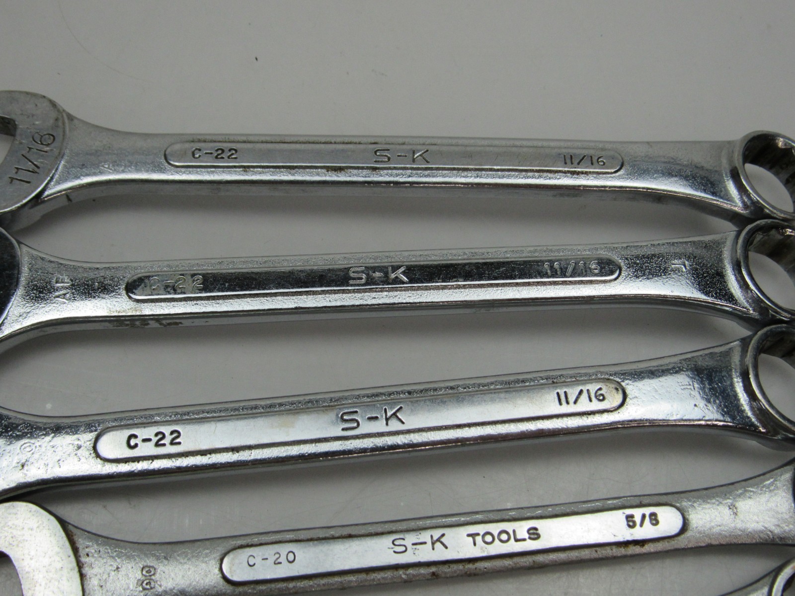18 Vintage SK Tools Wrench Lot Mixed Combination Open Box Wayne SAE Metric