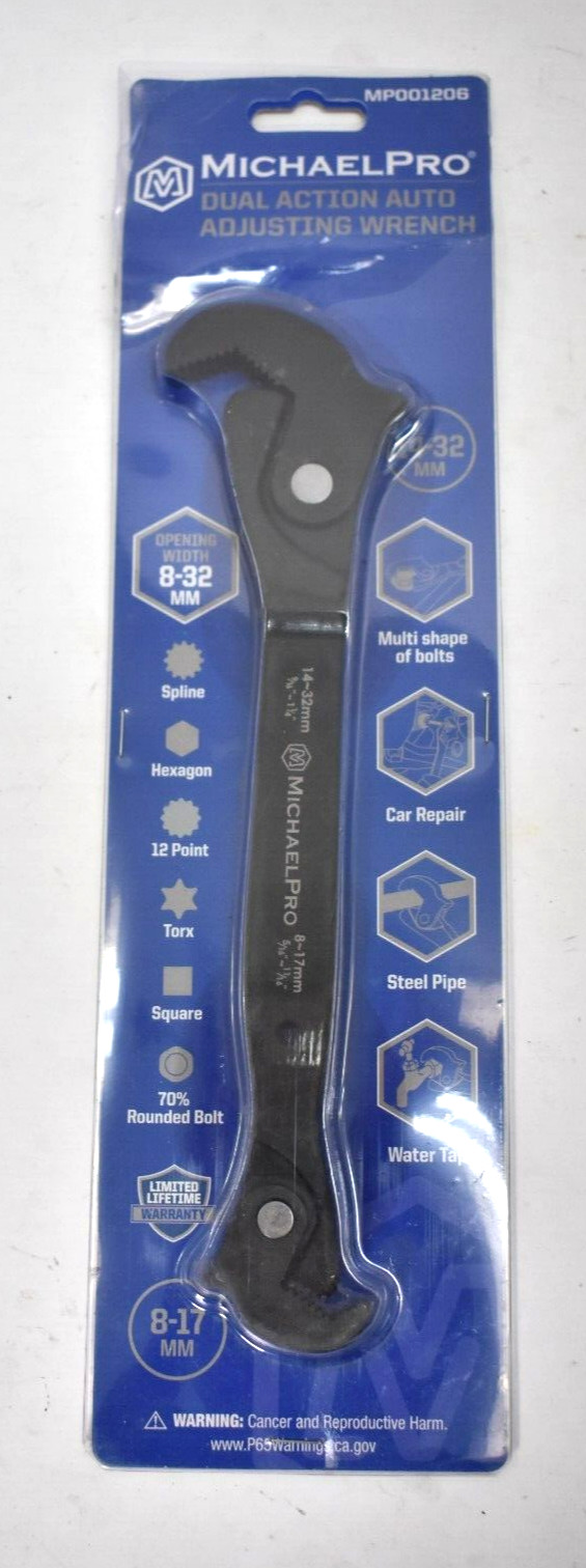 Michael Pro Dual Action Auto Adjusting Wrench Tool Self Multi Shape 14-32mm