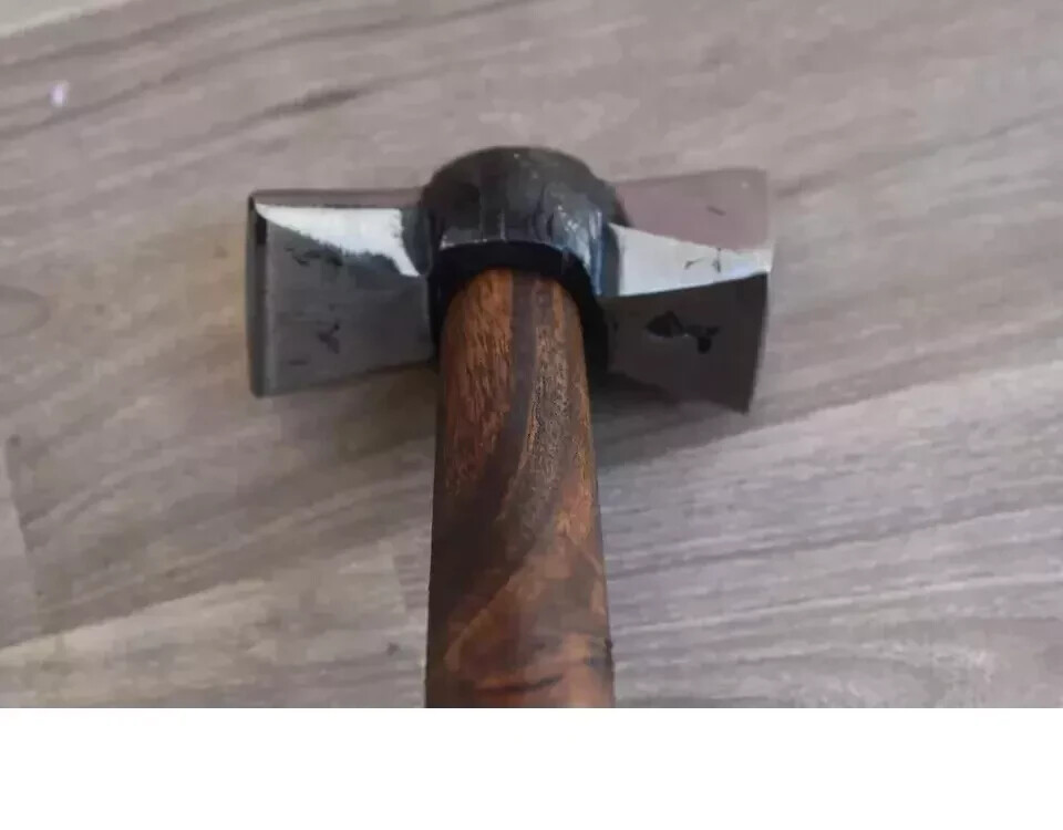 Blacksmith Hammer Iron Handforged Wood Working Square Head Hammer Tool Workshop