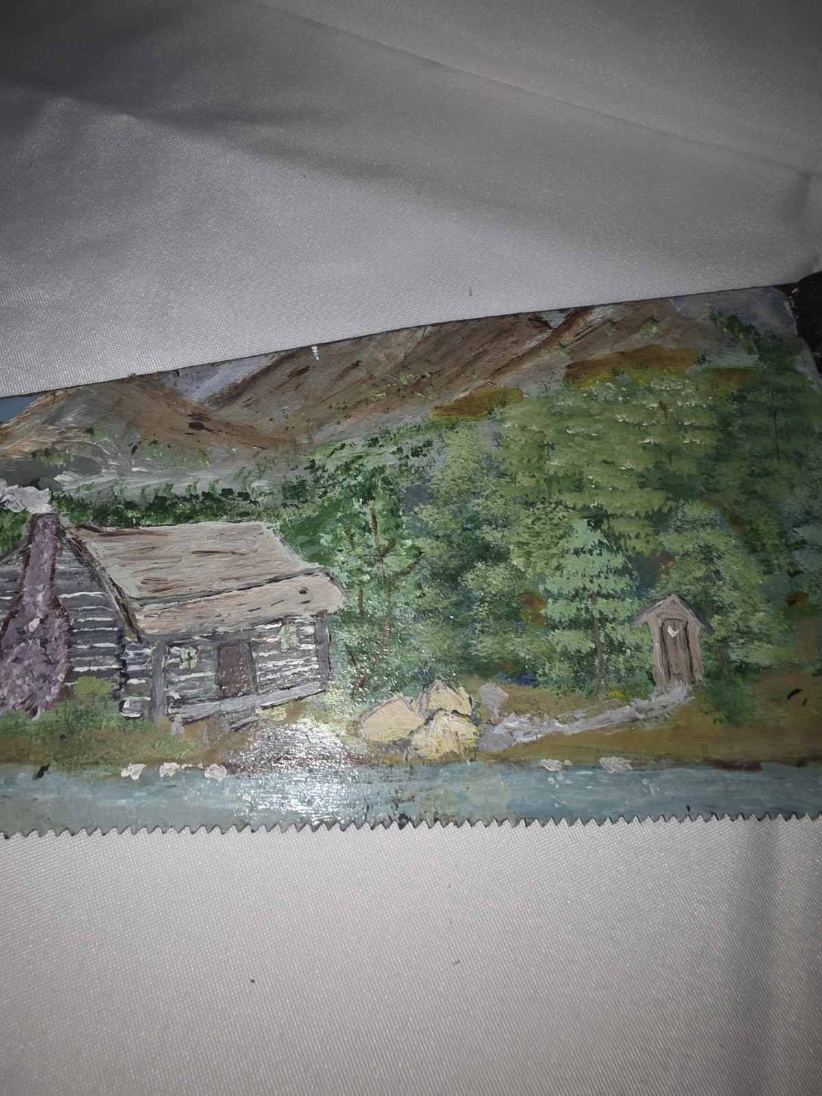 Hand Painted Vtg Hand Saw 26” Warranted Superior Unknown Artist