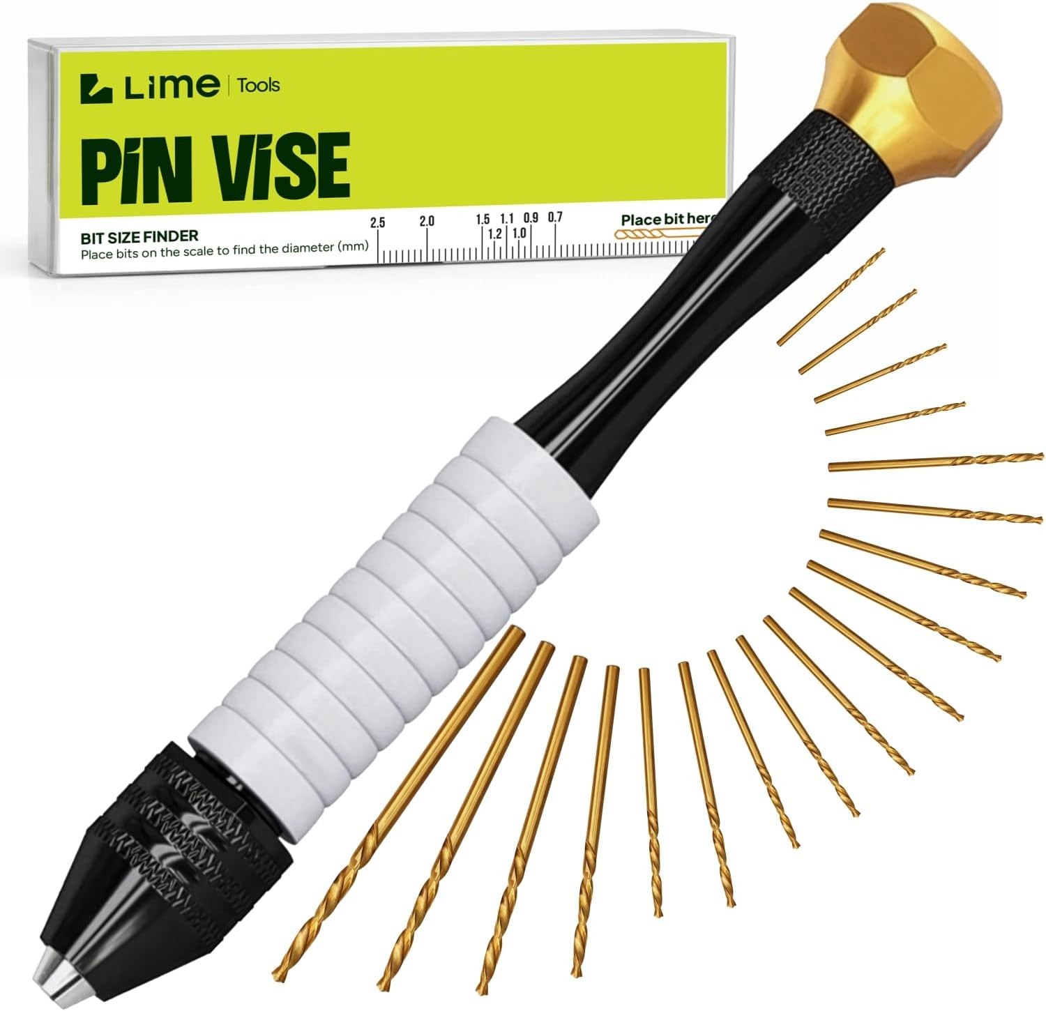 Pin Vise Hand Drill Manual – Jewelry w/Micro Drill Bits 0.8mm-2.5mm – Rotary …