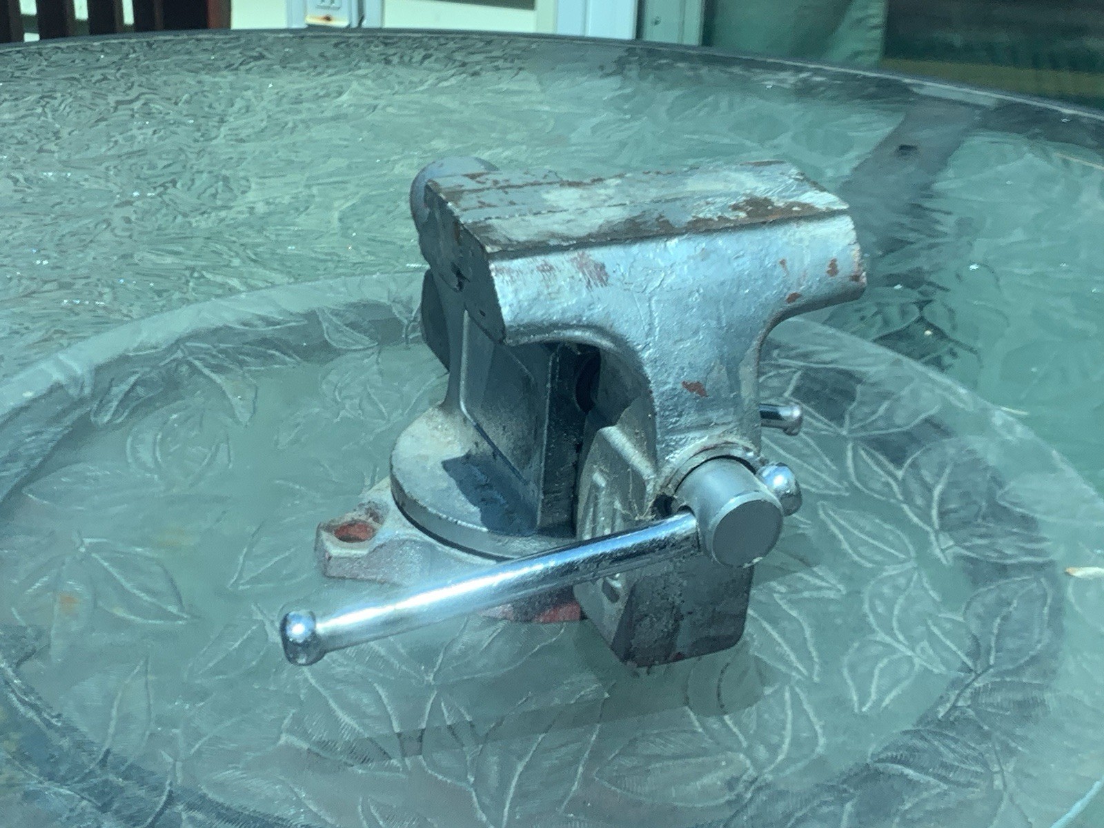 Vintage Sears 4-1/2″ Bench Vise 5178 w Swivel Base and Pipe Jaws Free Shipping