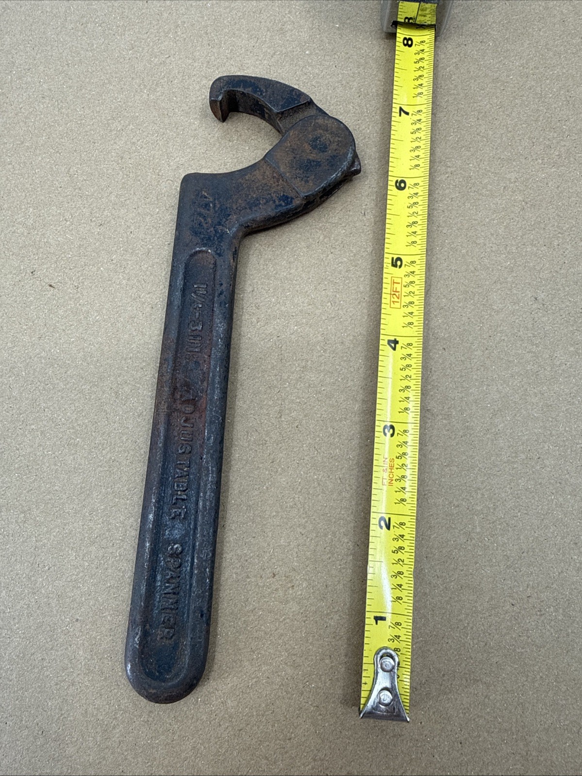 Vintage J.H. Williams USA NO.472 1-1/4″ to 3″ Adjustable Spanner Wrench