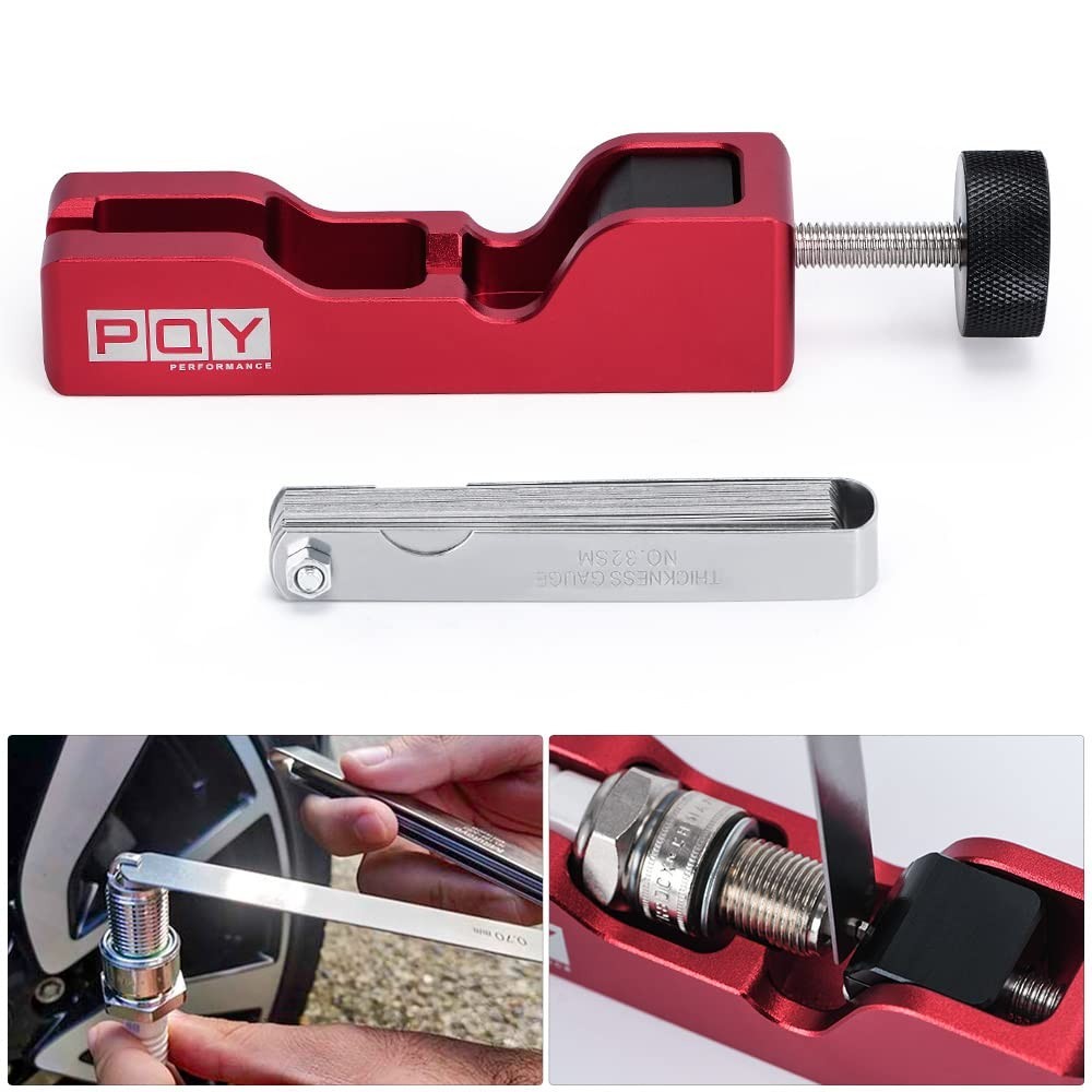 Universal Spark Plug Gap Tool & 32 Blade Feeler Gauge for 10mm 12mm 14mm 16mm Sp