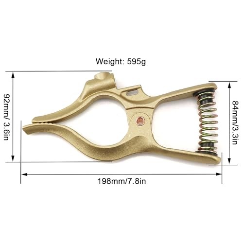 T-Style Welding Ground Clamp Brass 500-Amp 500-Amp 1 Pack
