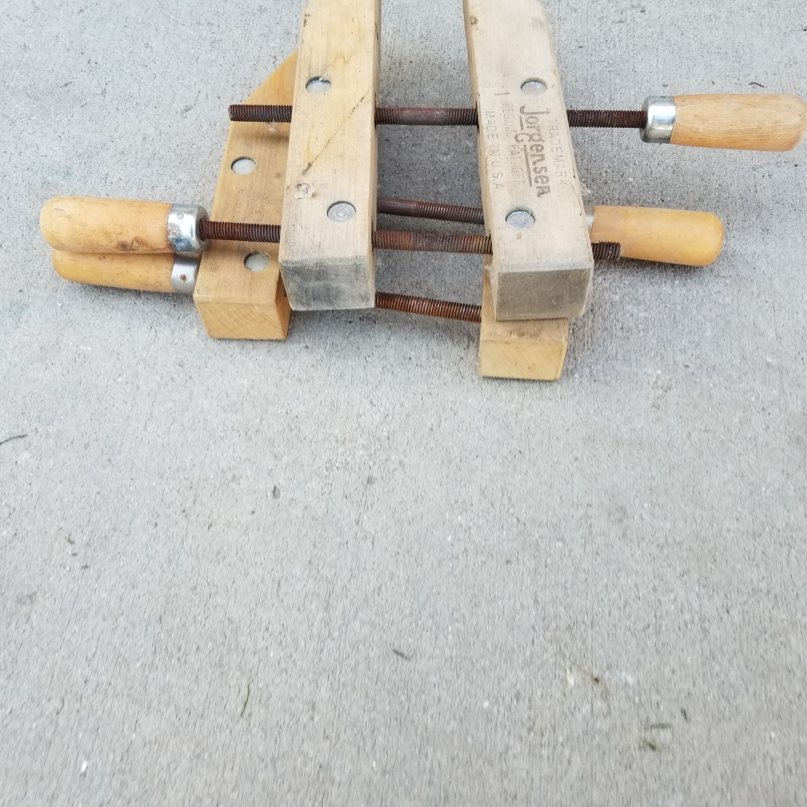 Set of 2x Jorgensen 8″ & 10″ Adjustable Clamp Co. Wood USA