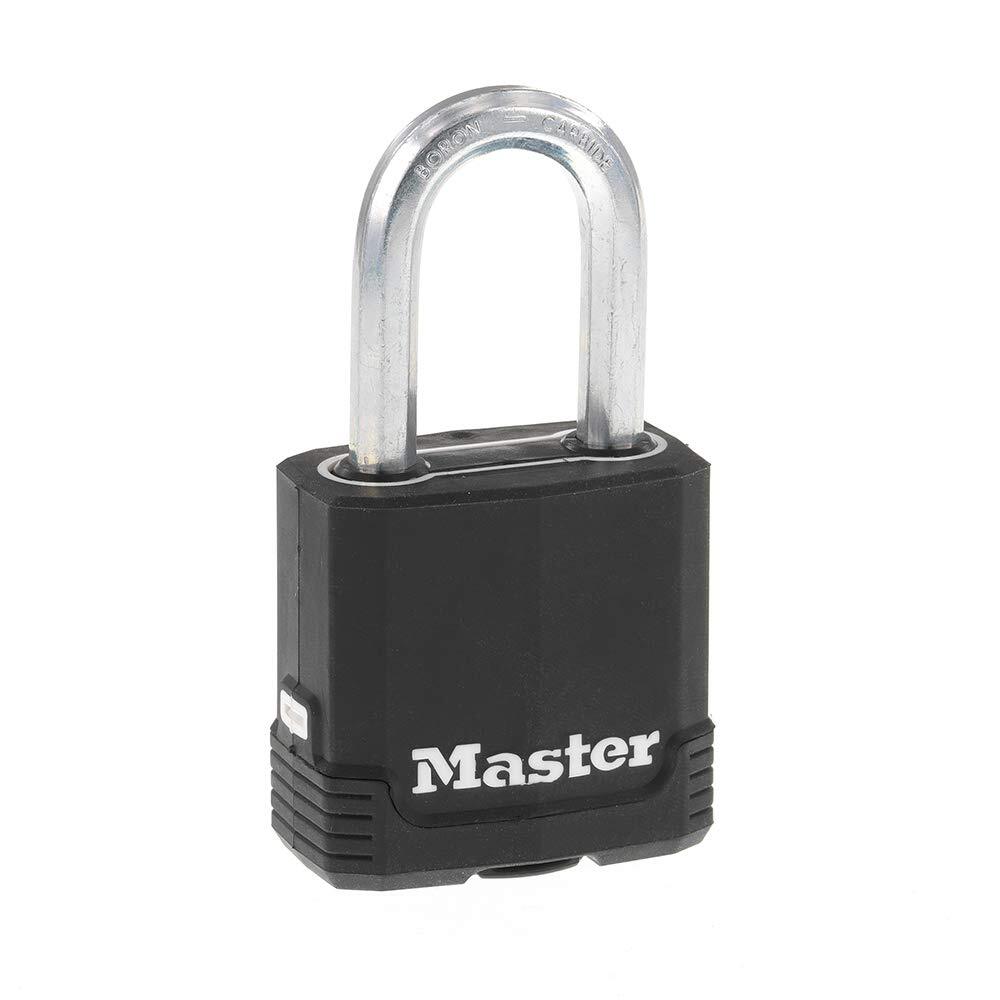 Heavy Duty Outdoor Padlock with Key Dual Armor Construction Weather Resistant