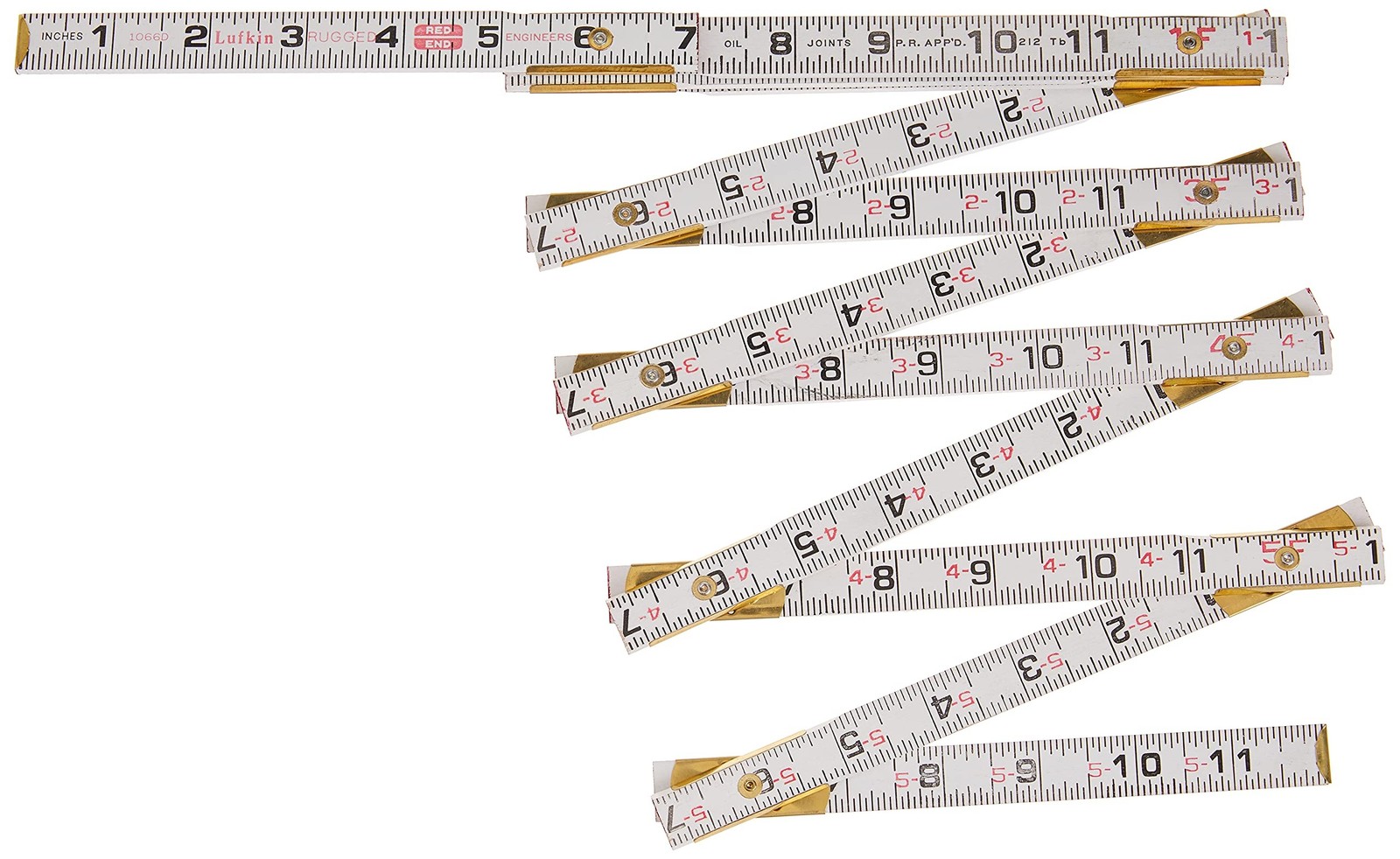 Crescent Lufkin 5/8″ X 6′ Red End® Engineer’s Scale Wood Rule – 1066DN , Wh