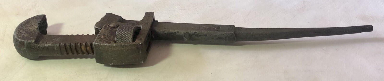 Vintage Steel Monkey Wrench Pexto Adjustable Pipe Tool Rusty Patina Very Old USA