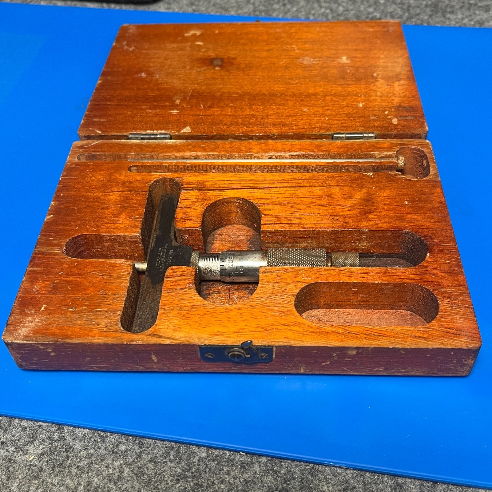 Vintage Lufkin No. 513 Depth Gauge, Made in U.S.A., Machinist Measuring Tool