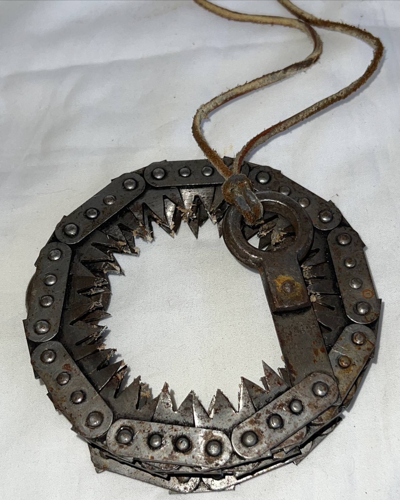 2 Man Hand Roll Up Chain Saw & Pouch Very Rare Find Antique Saws. Vintage