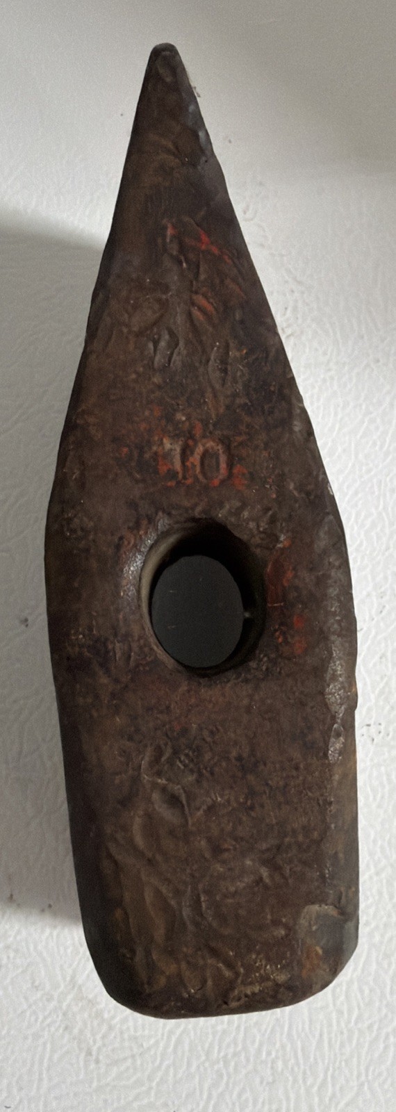 Antique Tapered Peen Sledge Hammer Head Forged Cast 10# Red Paint