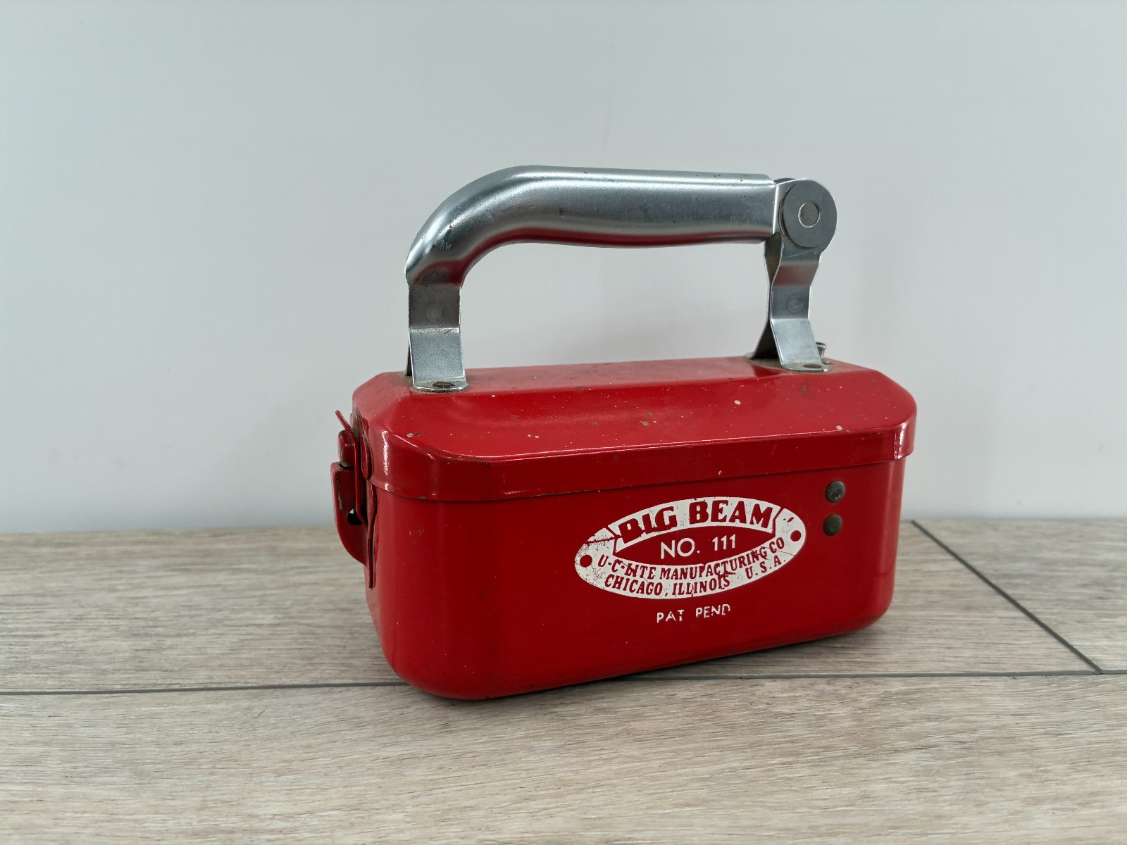 Vintage Big Beam No 111 U C Lite Flashlight Red Box Only No Lens Memorabilia