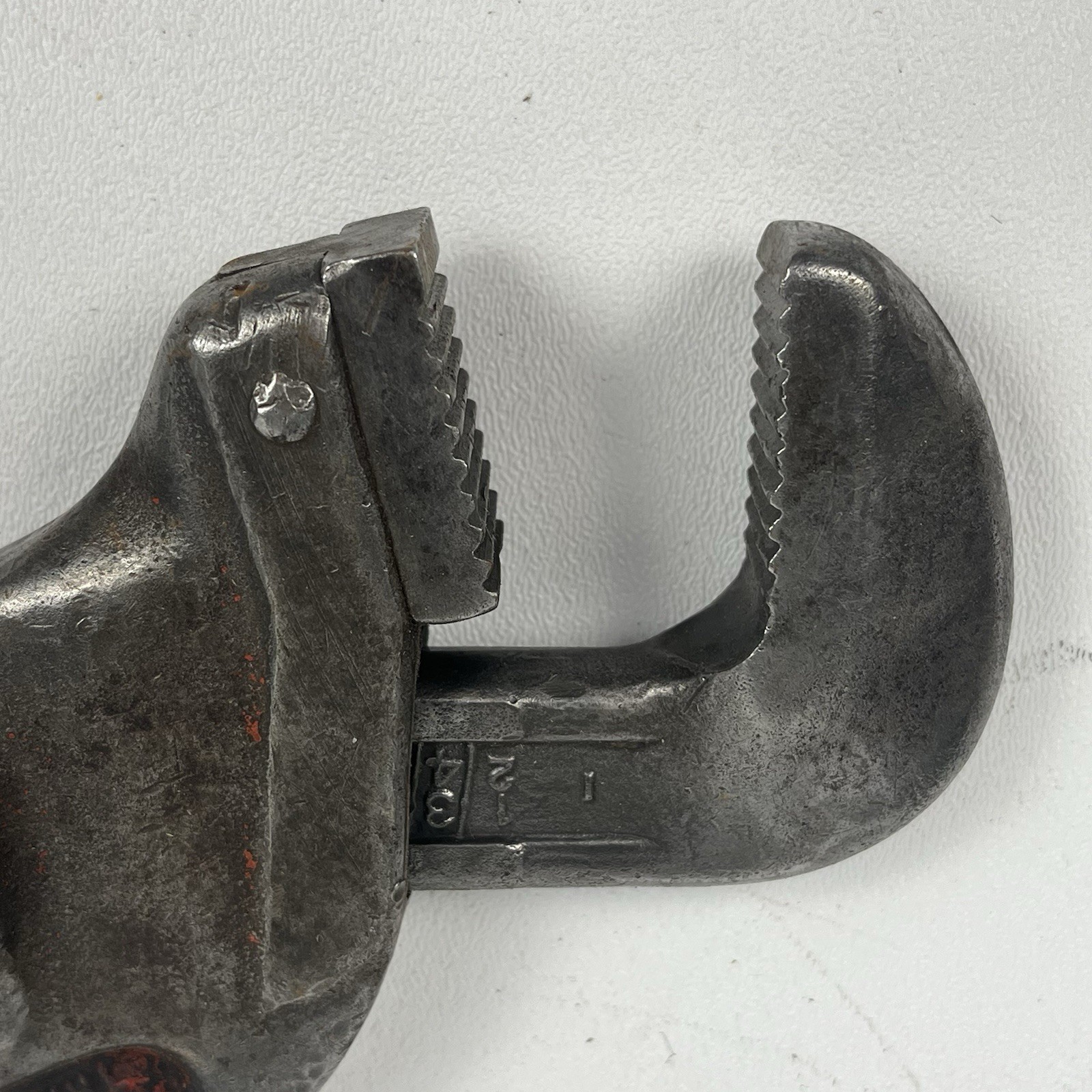 Antique RIDGID E 14′ offset pipe wrench made in USA The Ridge Tool Co. 14”