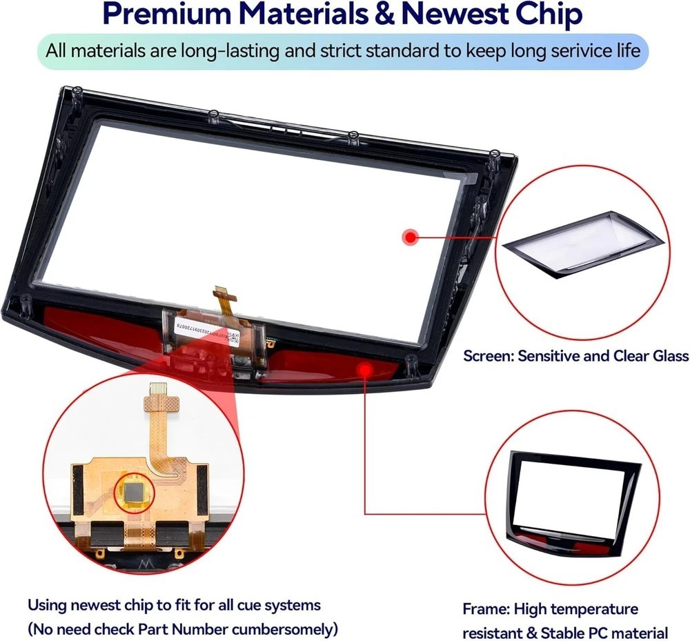Newly Upgraded CUE Touch Screen for 2013-2020 Cadillac XTS CTS SRX ATS ESCALA…