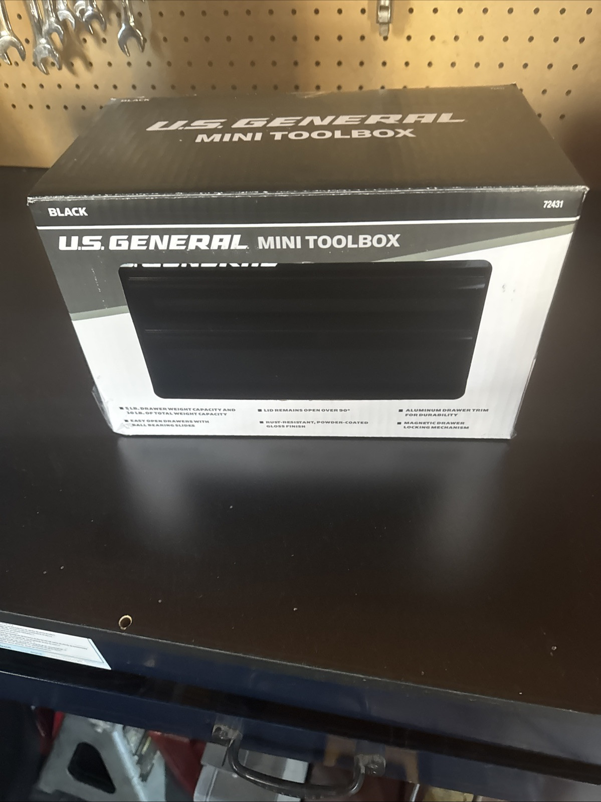 US General Mini Tool Box. Harbor Freight. Black- Brand new