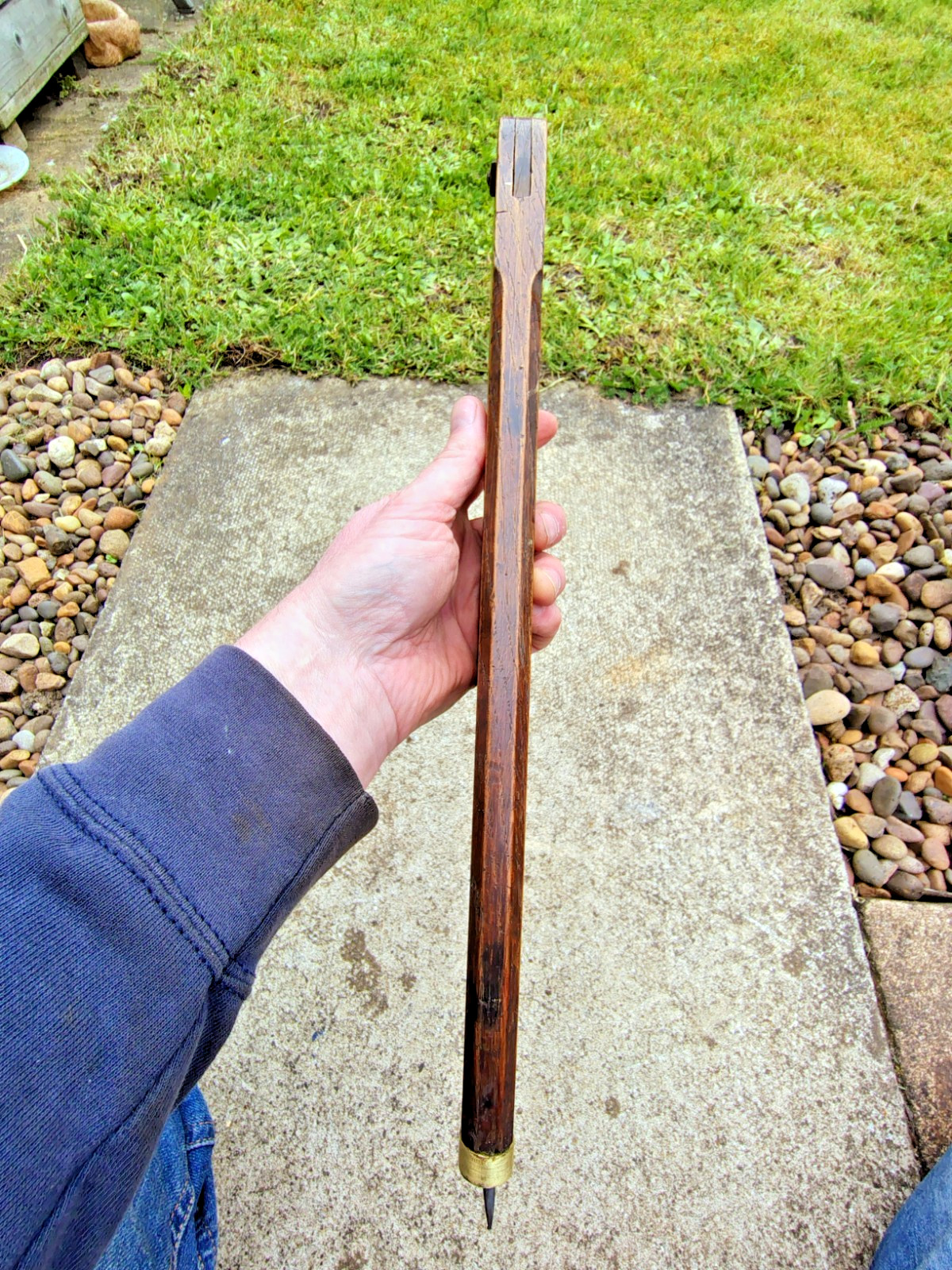 Vintage Large Wooden Dividers 24 inch span marked W Sheppard and C Colston