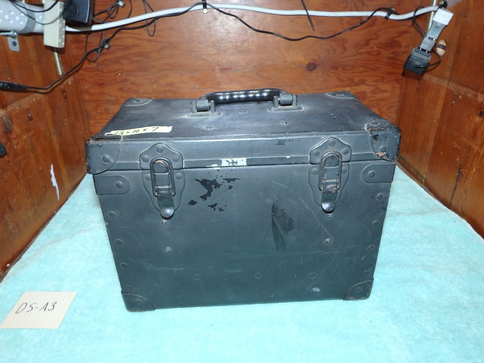 VINTAGE Lineman Tool Box / Music Case Tool with wood re-enforcement