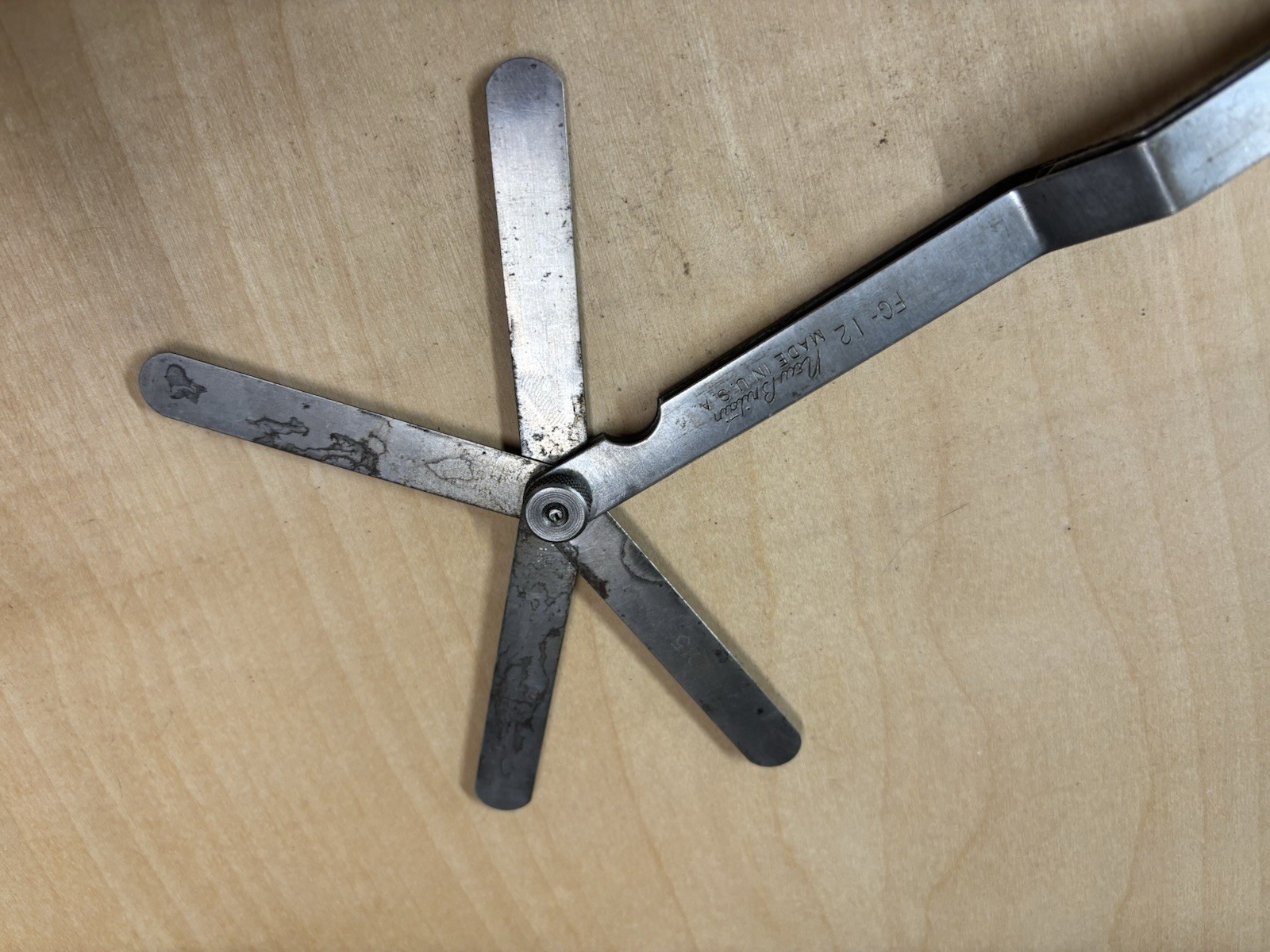 Vintage Rare New Britain FG-12 Bent Feeler Gauges