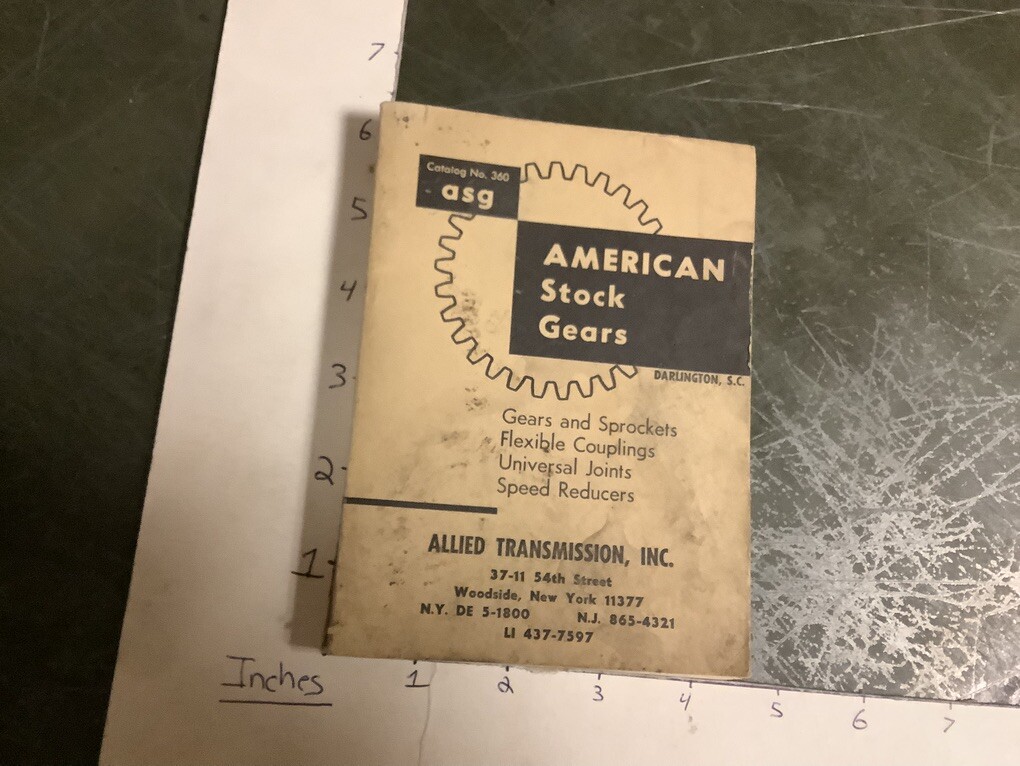 Vintage Original Catalog: 1961 AMERICAN STOCK GEARS – allied transmission 268pgs