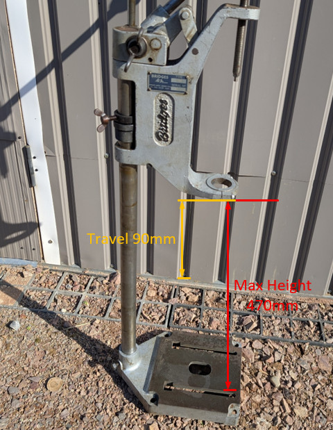 Vintage Stanley Bridges UDRS DRILL stand support press bench