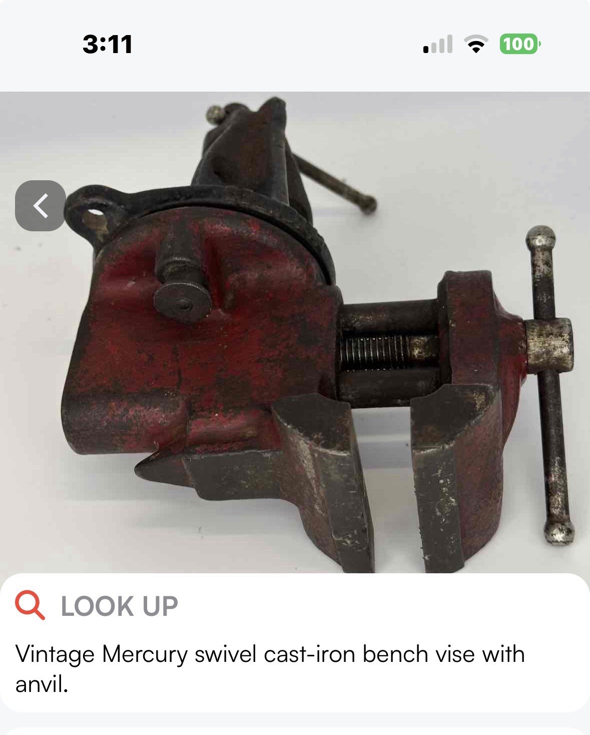Antique/Vintage￼Brick And Cotton Mini Cast Iron Vise 6” W By 3.5” H