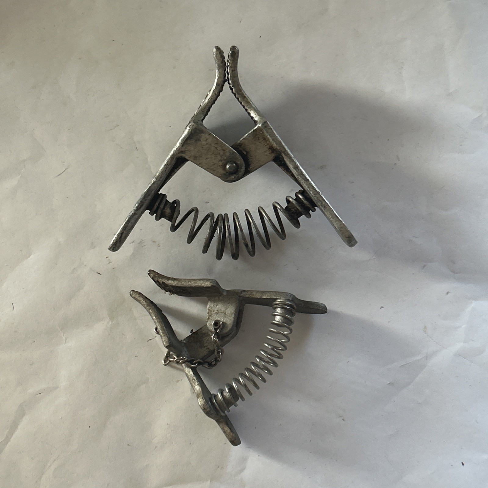 Vtg Atlas Cast Aluminum Spring Clamps Lot Of (2)