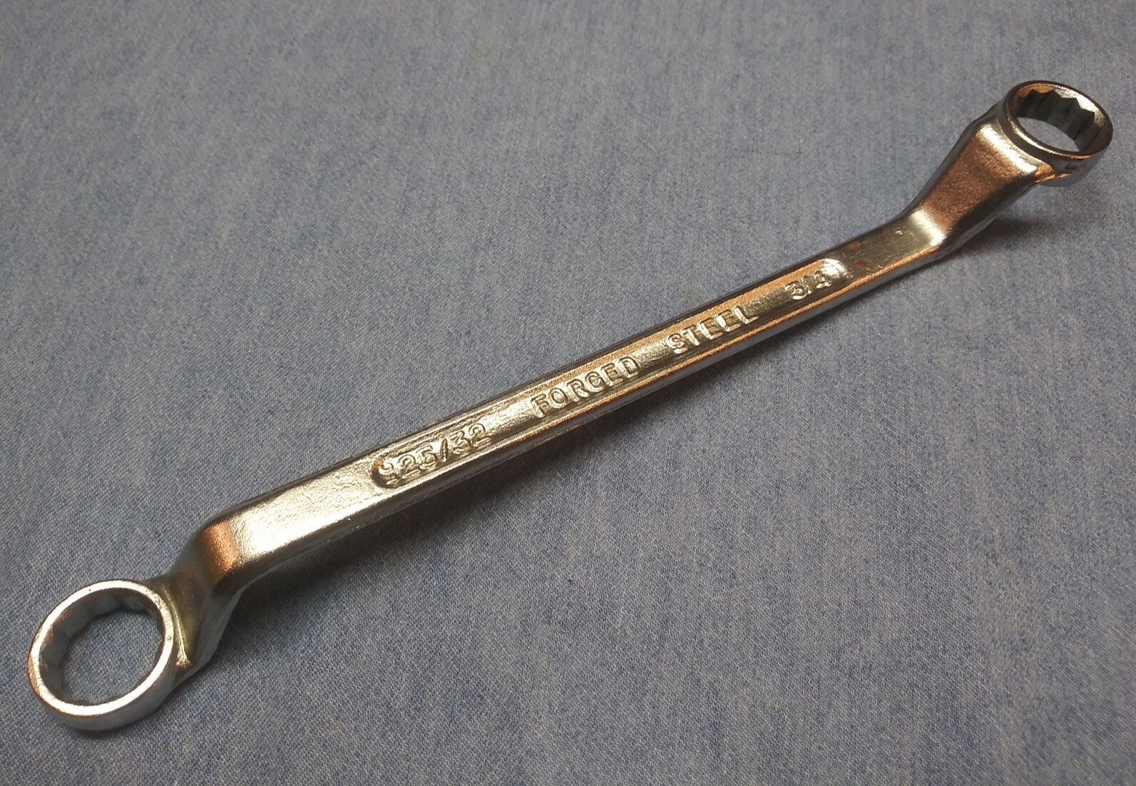 Vintage Set of 5 Unbranded Made in USA Forged Steel Offset Box End Wrenches